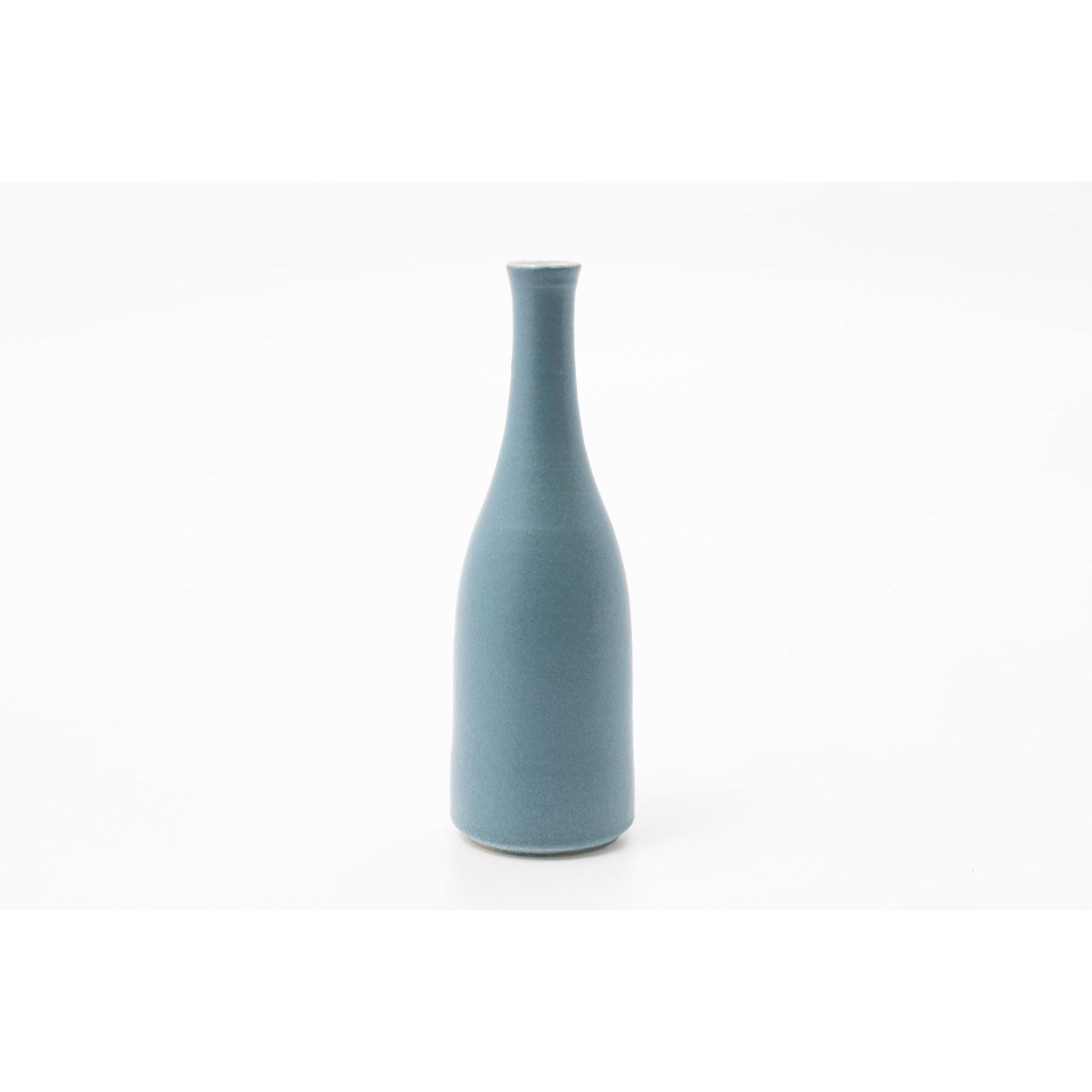 'LB210 Teal small bottle' by Lucy Burley ceramics, available at Padstow Gallery, Cornwall