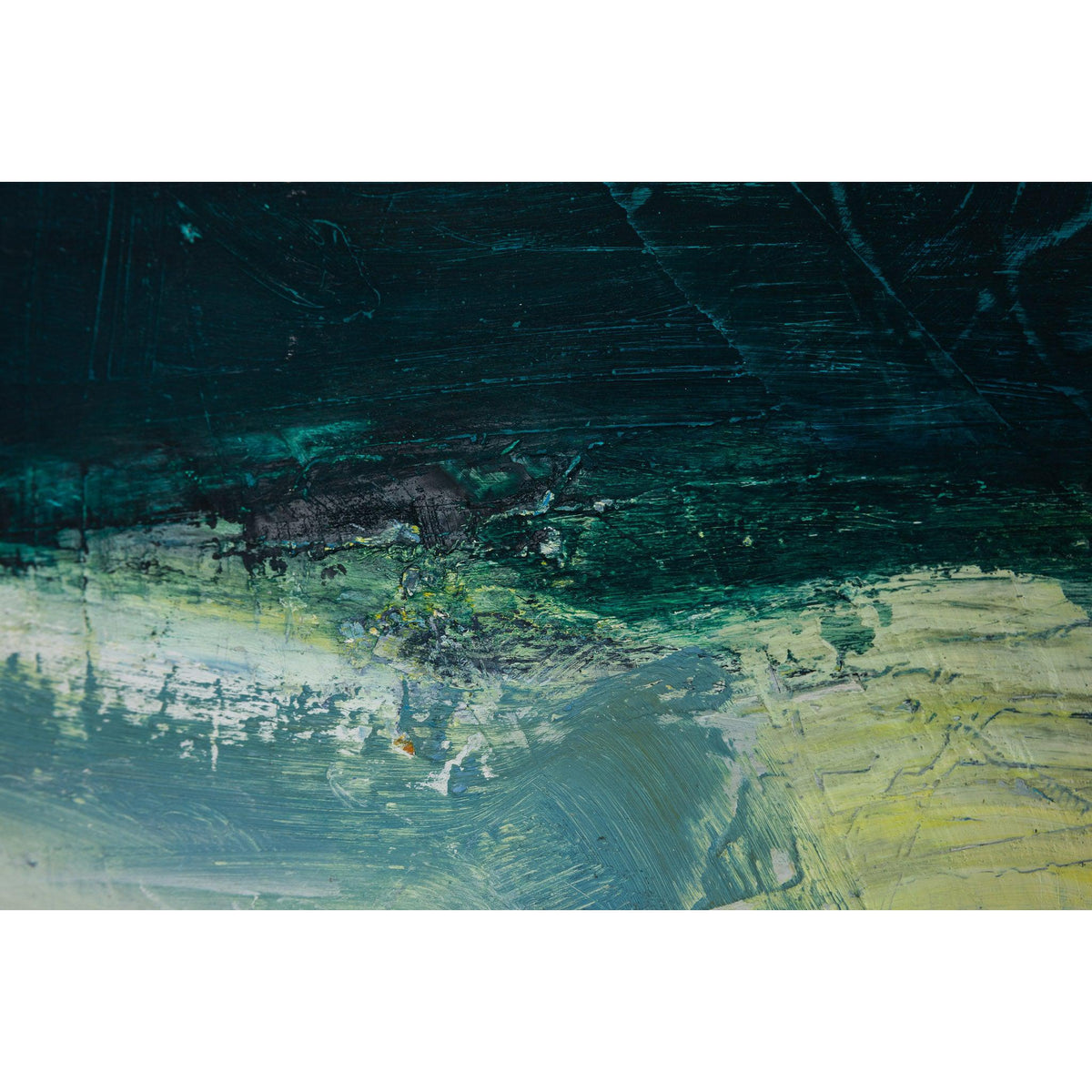 'Emerald Coastal' oil original by Justine Lois Thorpe, available at Padstow Gallery, Cornwall