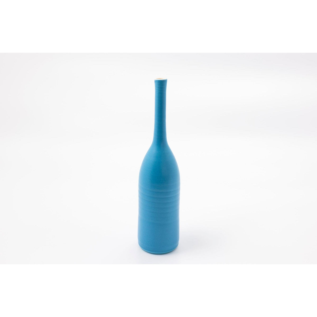 'LB220 Scilly Turquoise Bottle' by Lucy Burley ceramics, available at Padstow Gallery, Cornwall