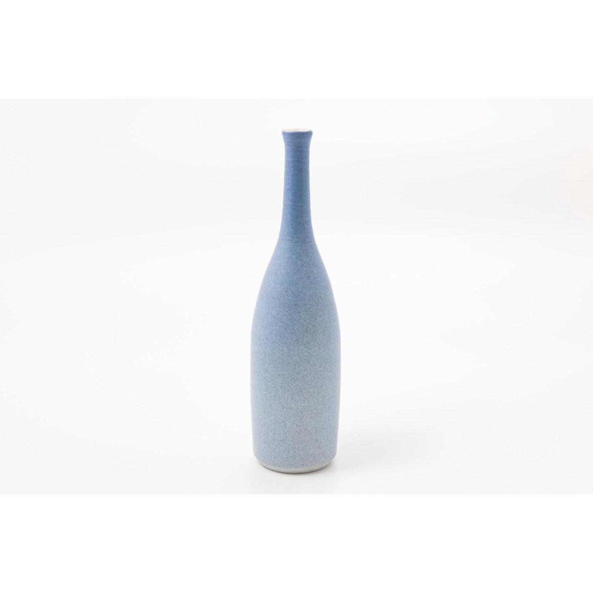 'LB213 Sky Blue bottle' by Lucy Burley ceramics, available at Padstow Gallery, Cornwall