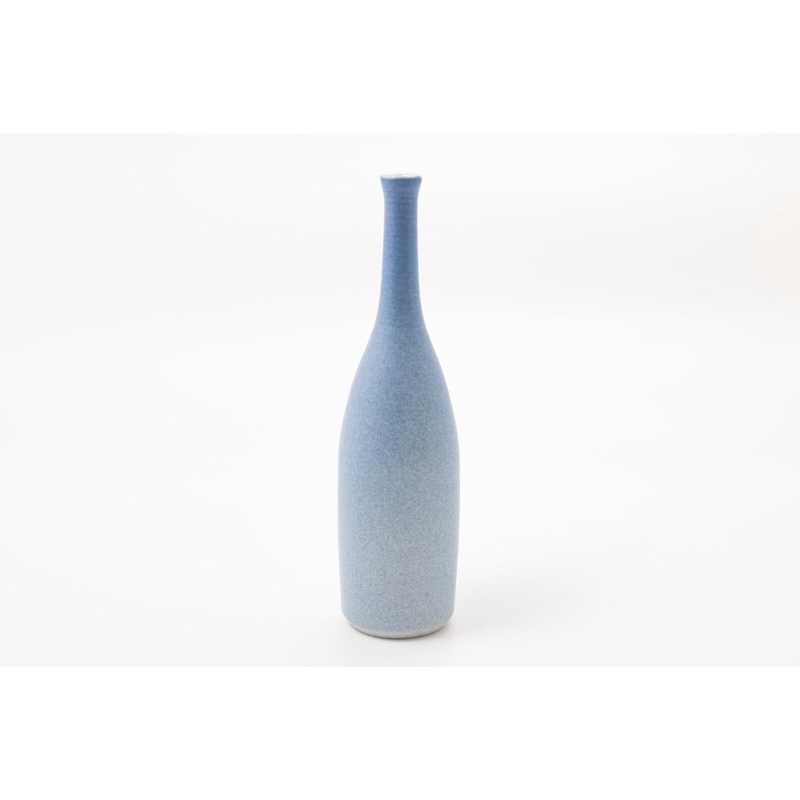 'LB213 Sky Blue bottle' by Lucy Burley ceramics, available at Padstow Gallery, Cornwall