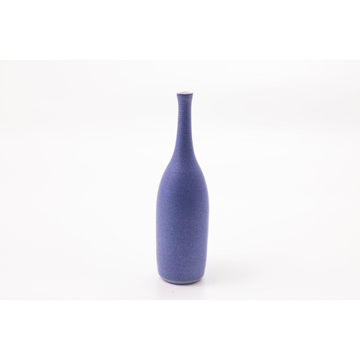 'LB212 Sea Blue bottle' by Lucy Burley ceramics, available at Padstow Gallery, Cornwall