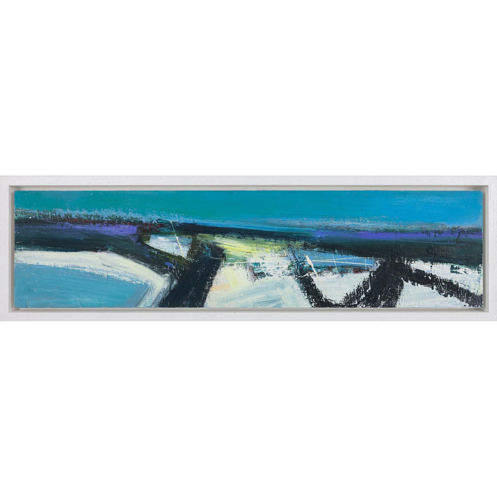 'Blue Inlet II' oil original by Justine Lois Thorpe, available at Padstow Gallery, Cornwall