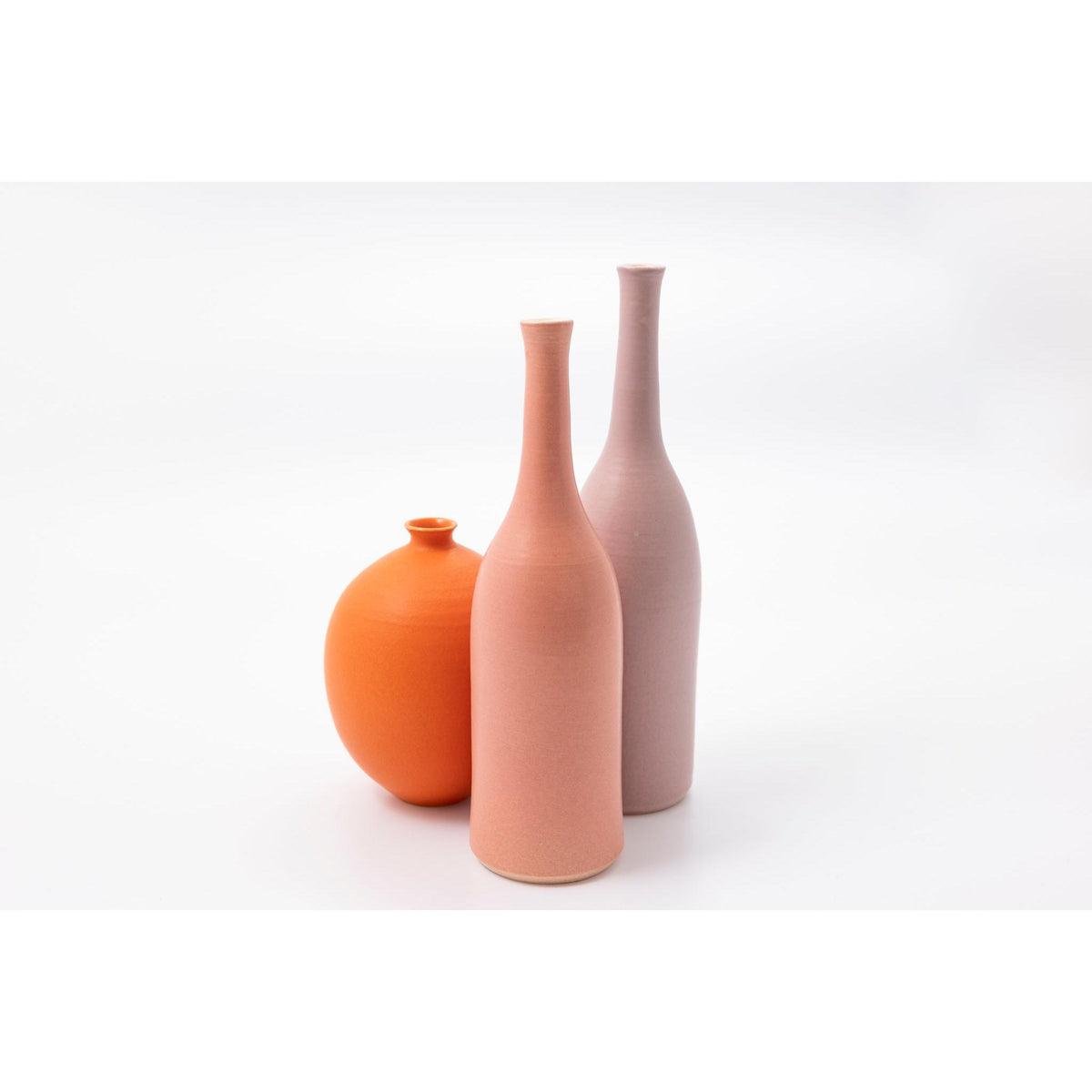 'LB200 Powder Pink bottle' by Lucy Burley ceramics, available at Padstow Gallery, Cornwall