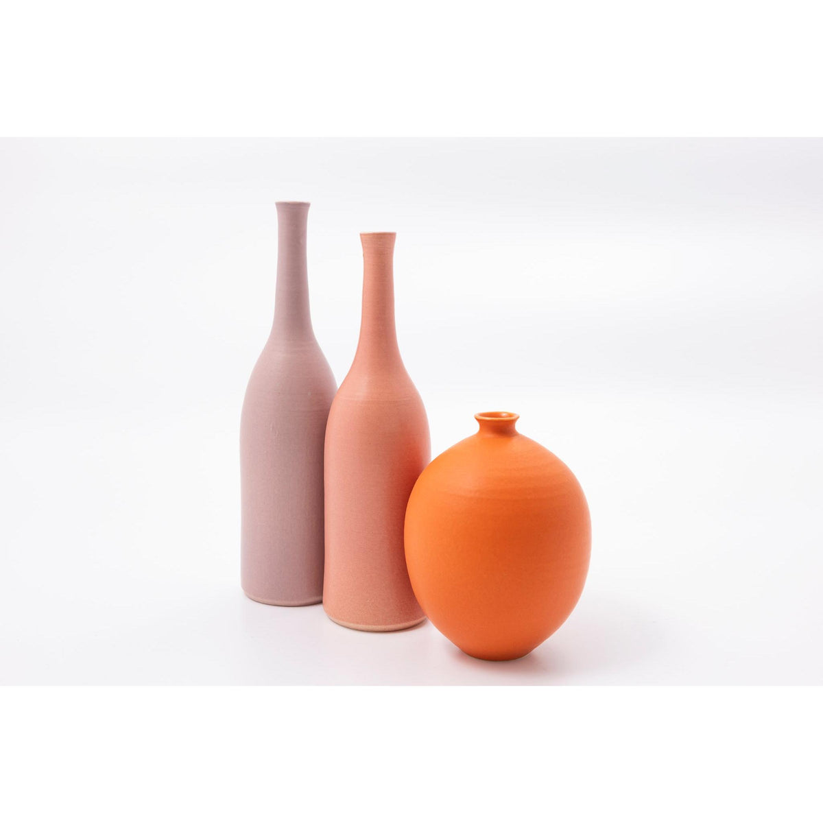 'LB198 Pinky Mauve bottle' by Lucy Burley ceramics, available at Padstow Gallery, Cornwall
