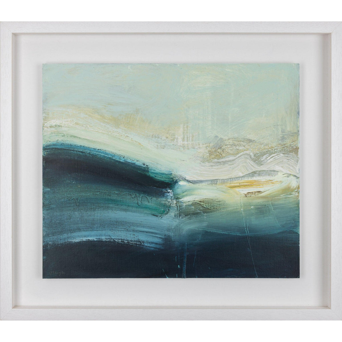 &#39;Silent Coast&#39; oil original by Justine Lois Thorpe, available at Padstow Gallery, Cornwall