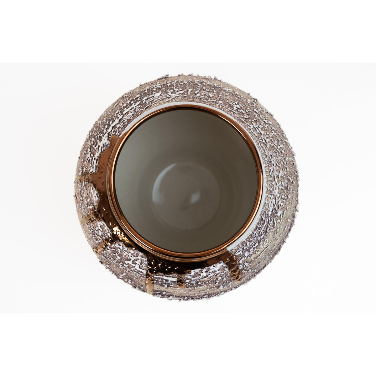 PGX28 Terra Textured Moon Jar with Copper Lustre by Alex McCarthy, available at Padstow Gallery, Cornwall