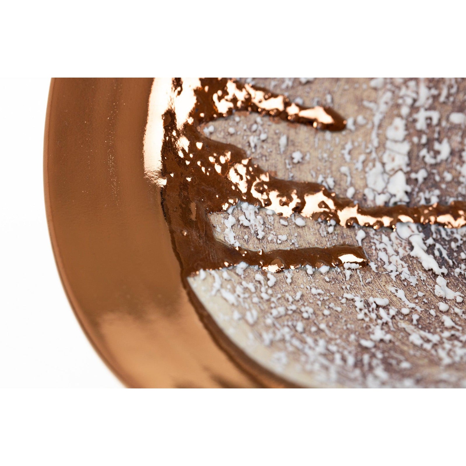 PGX31 Terra Textured Dish with Copper Lustre by Alex McCarthy, available at Padstow Gallery, Cornwall