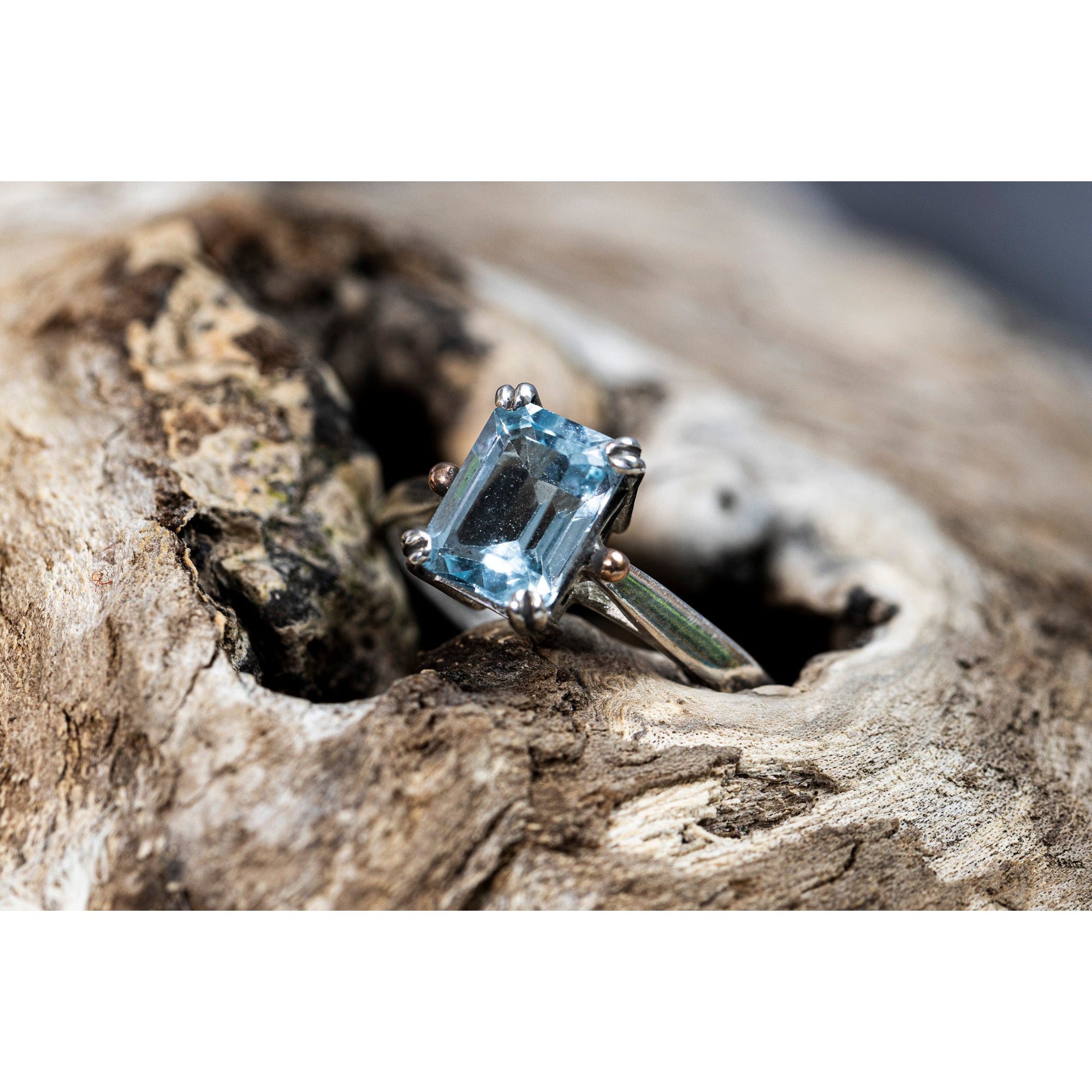 SA R41 Topaz ring by Sandra Austin jewellery, available at Padstow Gallery, Cornwall