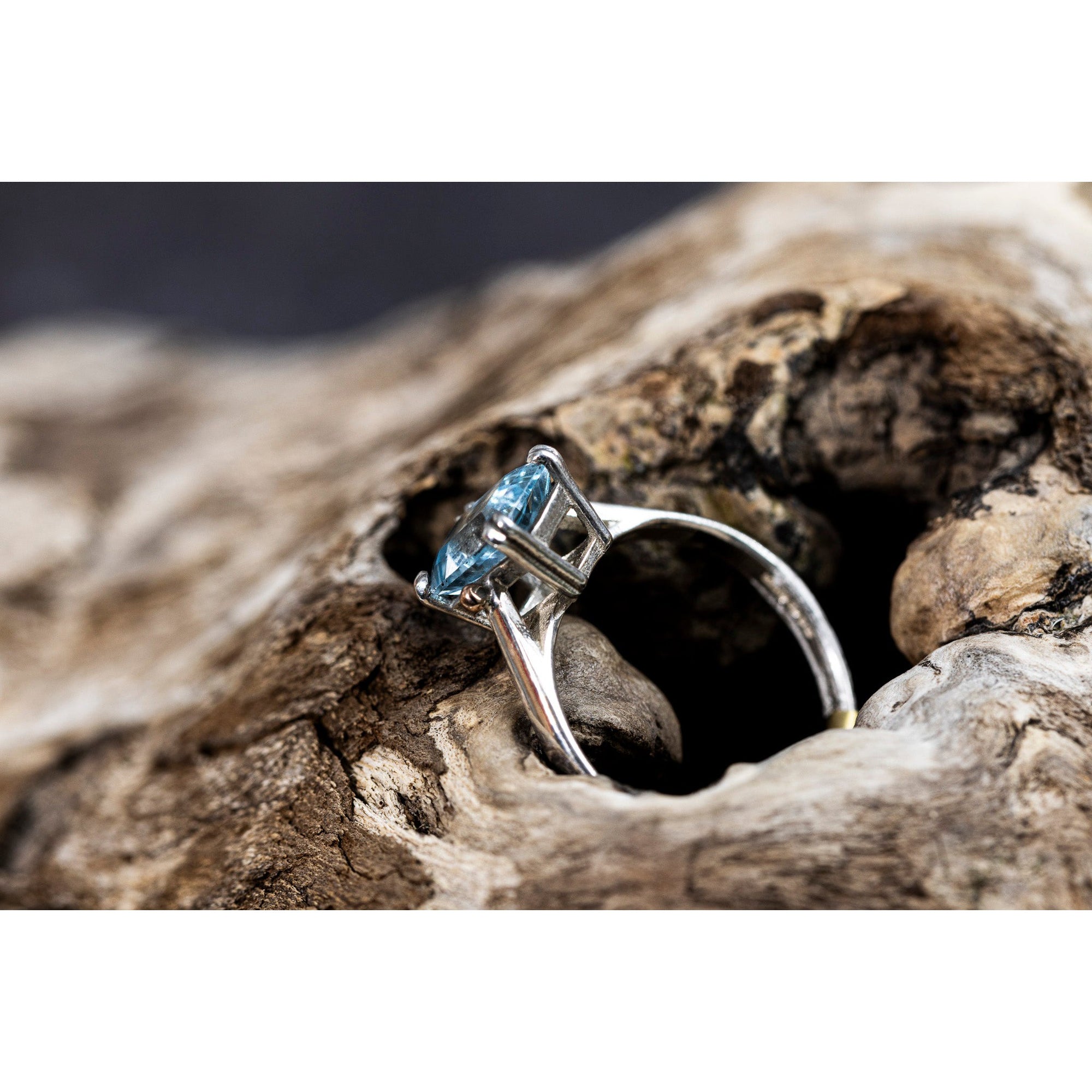 SA R41 Topaz ring by Sandra Austin jewellery, available at Padstow Gallery, Cornwall