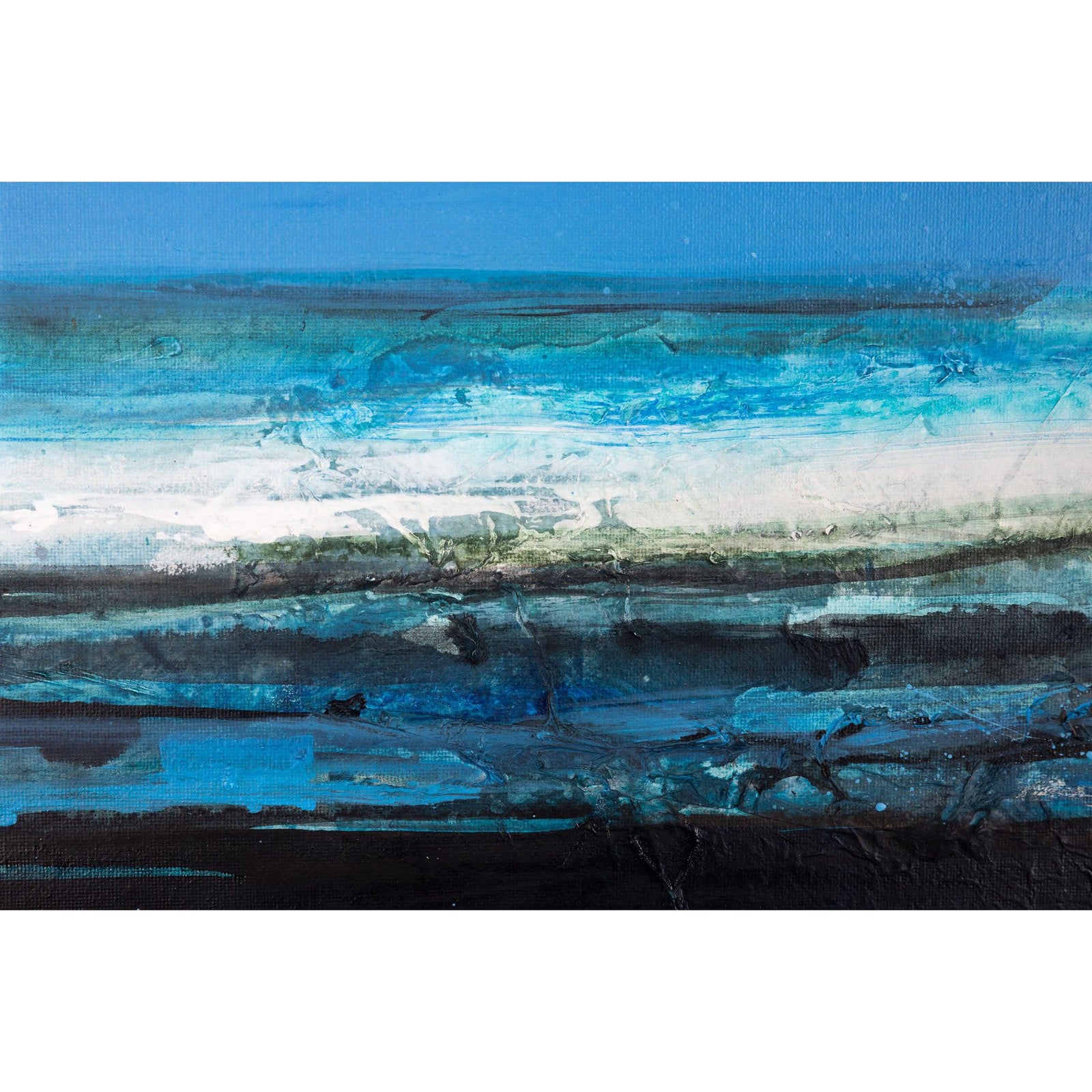 'Crystal Crash' by Jo Ellis, mixed media, original available at Padstow Gallery, Cornwall