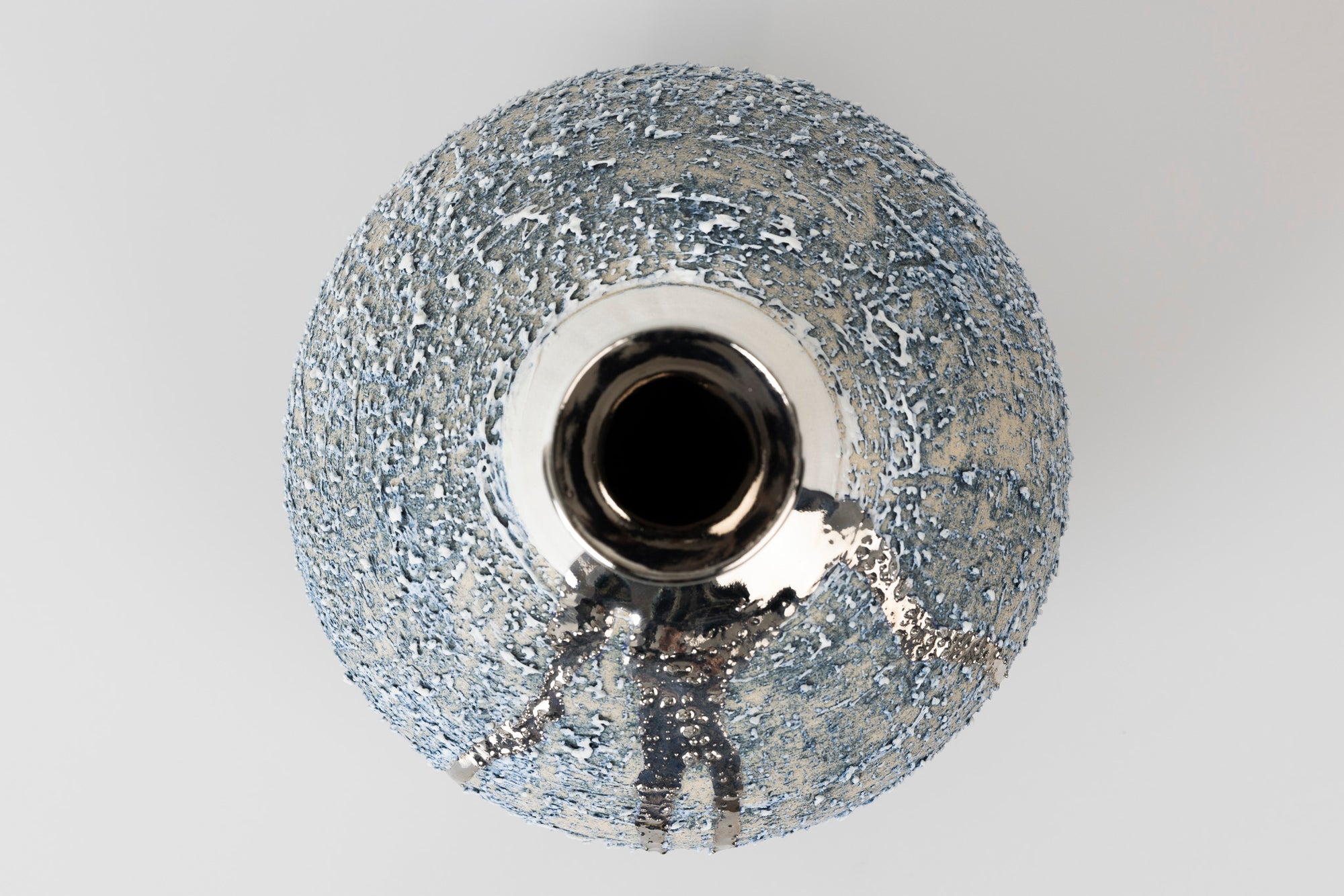 PGX37 Textured vessel with Platinum Lustre by Alex McCarthy available at Padstow Gallery