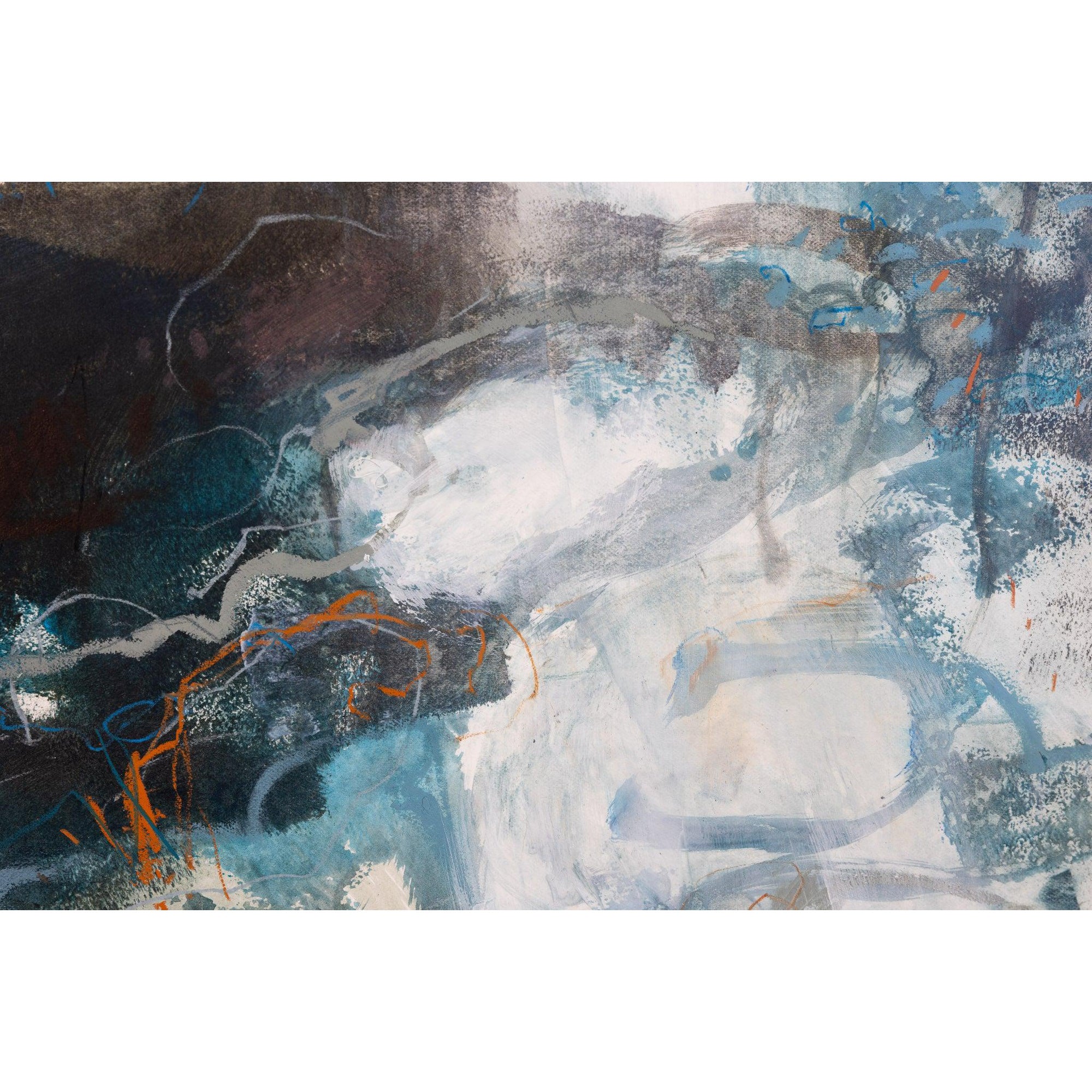 'Rivermouth' by Jo Ellis, mixed media, original available at Padstow Gallery, Cornwall