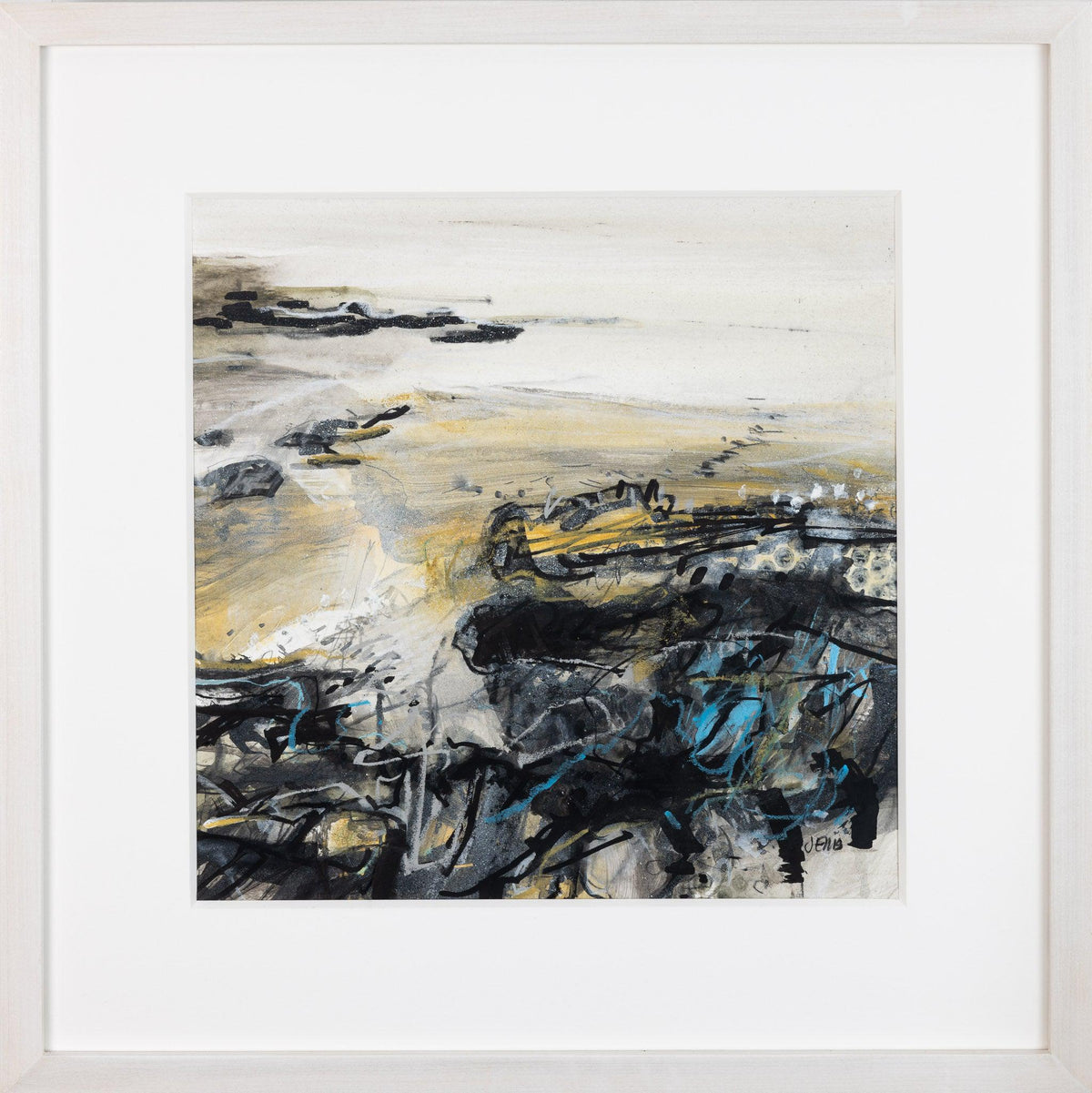&#39;To The Sea&#39; by Jo Ellis, mixed media, original available at Padstow Gallery, Cornwall