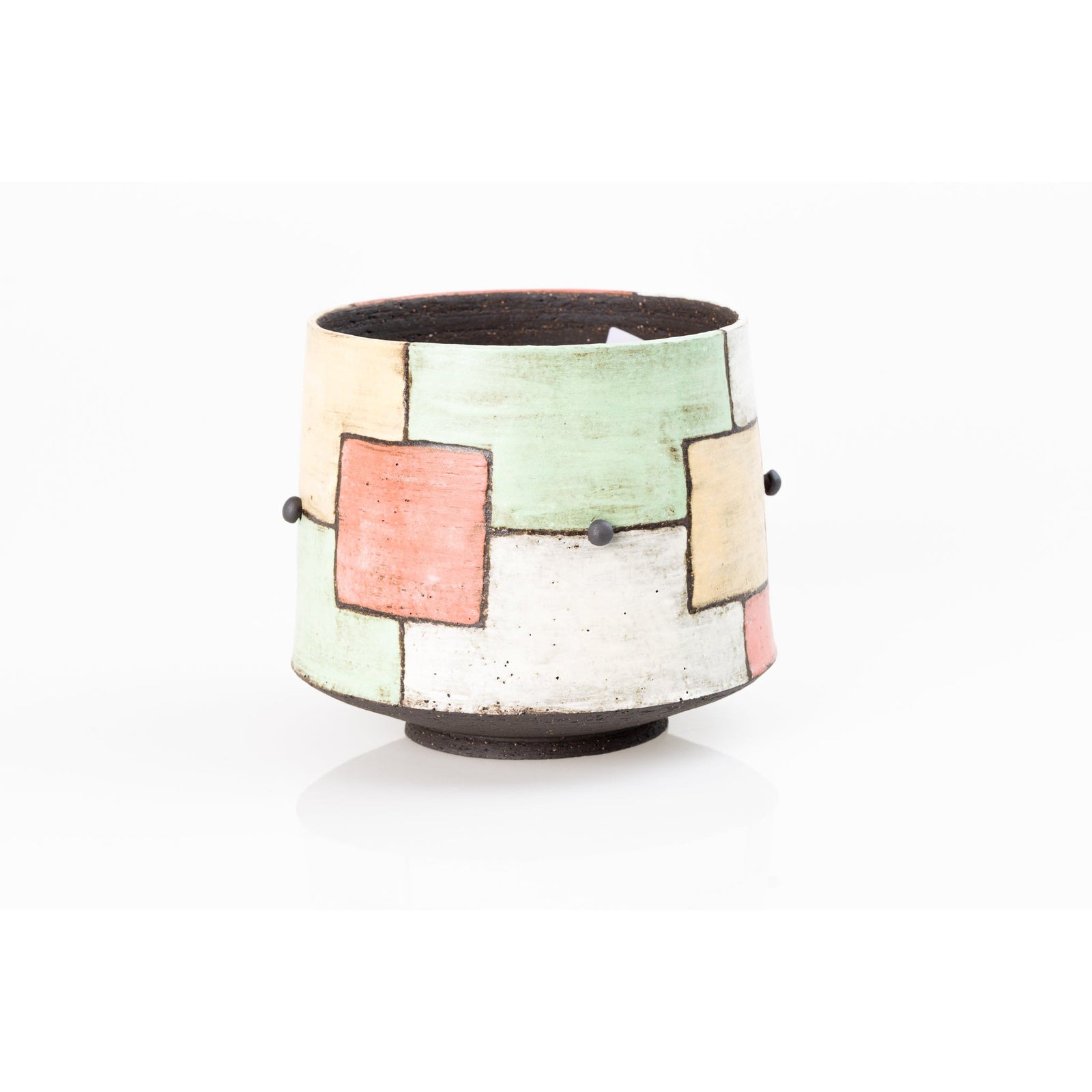 'AP42 Black Vessel with "washed" colours' by Ania Perkowska, available at Padstow Gallery, Cornwall