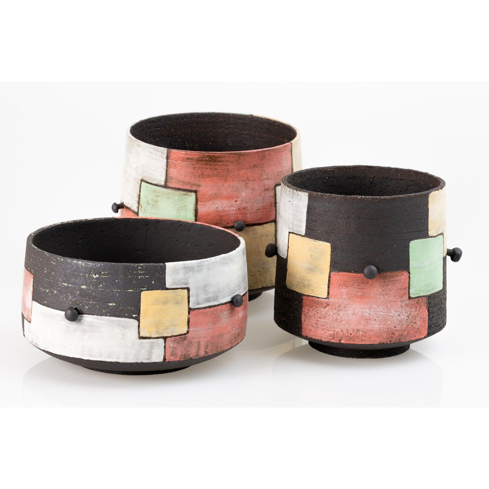 'AP42 Black Vessel with "washed" colours' by Ania Perkowska, available at Padstow Gallery, Cornwall