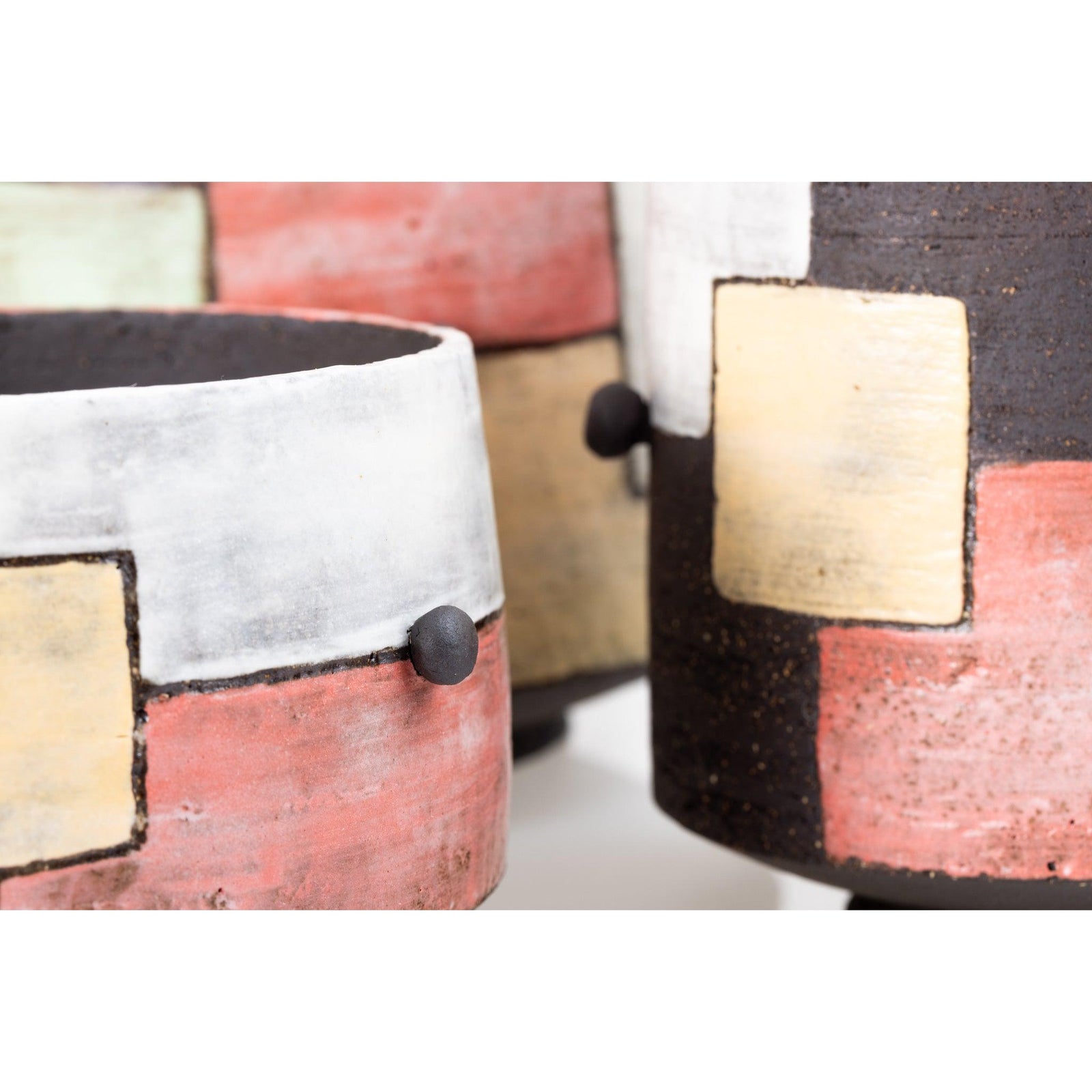 'AP42 Black Vessel with "washed" colours' by Ania Perkowska, available at Padstow Gallery, Cornwall