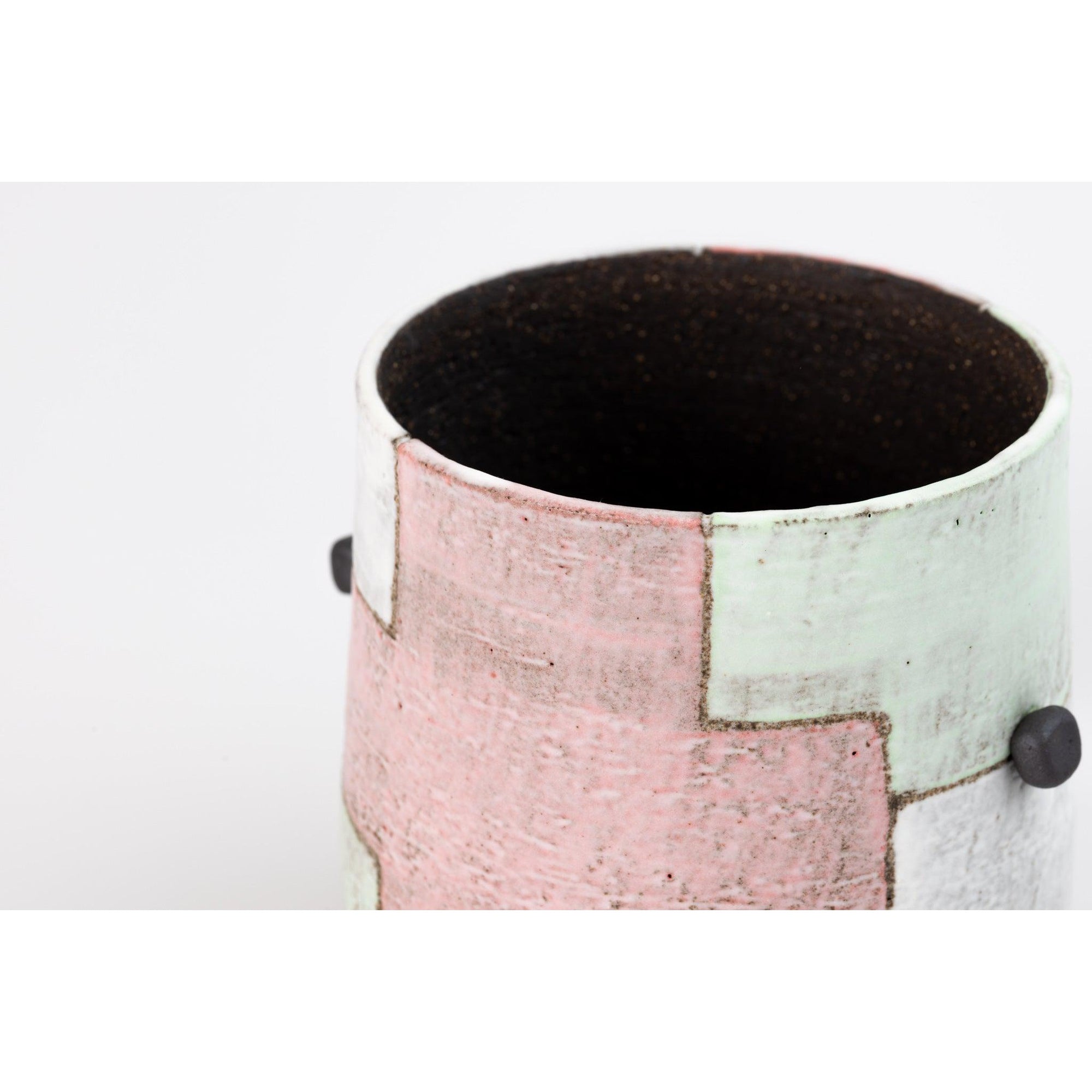 'AP40b Black Vessel with "washed" colours' by Ania Perkowska, available at Padstow Gallery, Cornwall