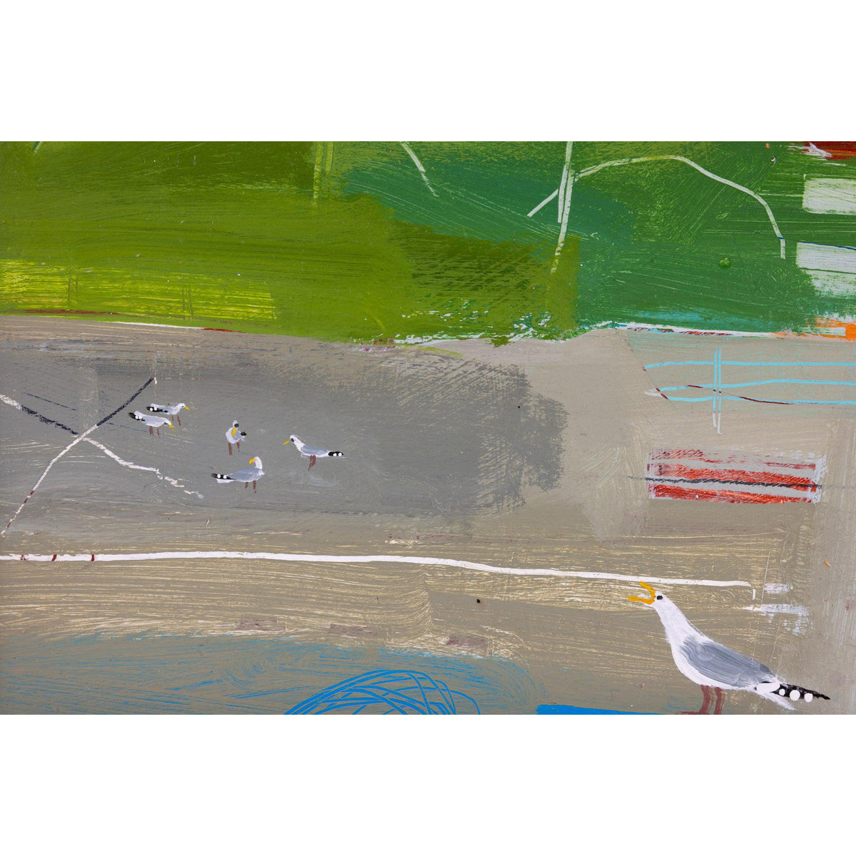 'Old School House, Port Isaac' acrylic on board, by Emma Dunbar, available at Padstow Gallery, Cornwall