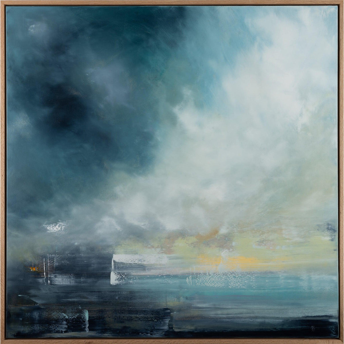 &#39;Spring Tide/Rushing Out&#39; oil on linen by Ben Lucas, available at Padstow Gallery, Cornwall