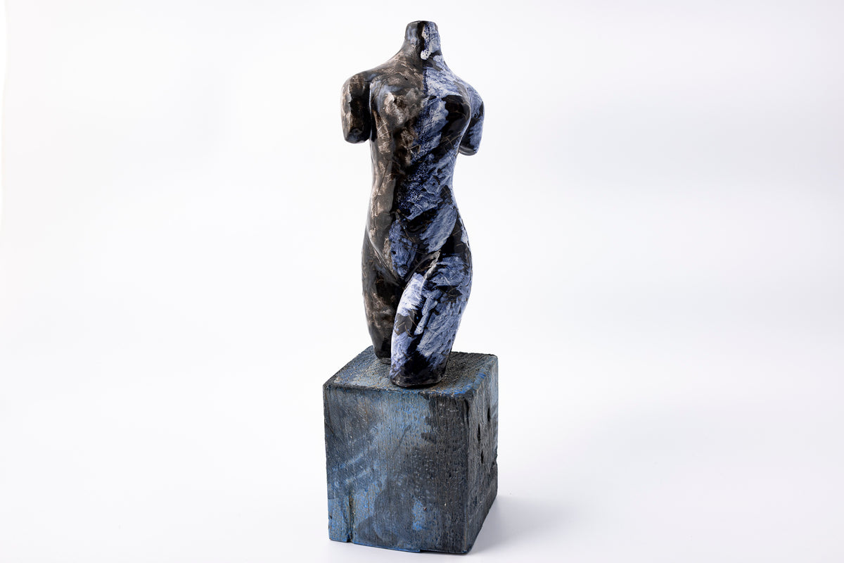 SH82 About glazed terracotta figure by Sophie Howard available at Padstow Gallery Cornwall