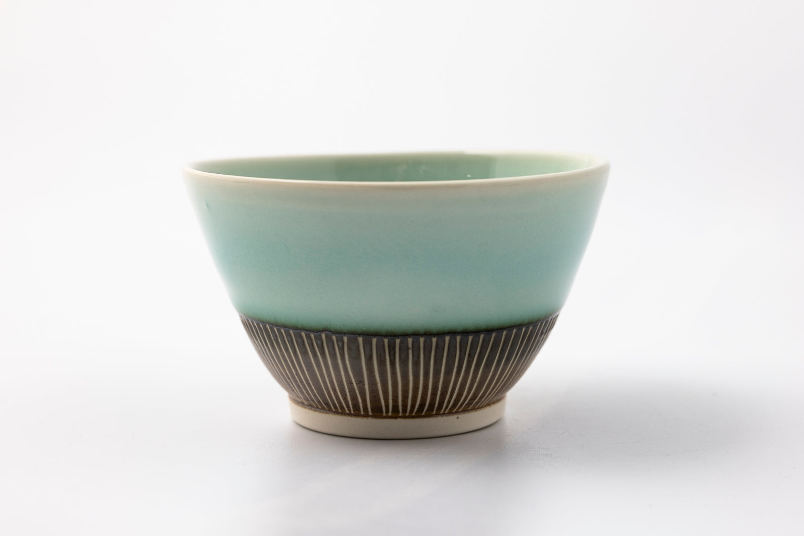 EL03 Sea Green Sgraffito Small Bowl by Elke Lucas available at Padstow Gallery Cornwall