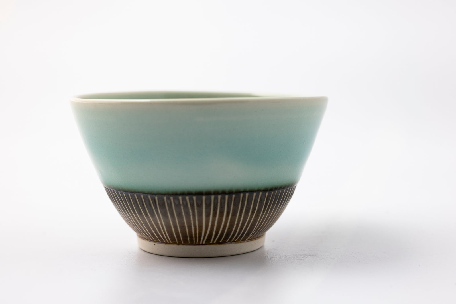 EL03 Sea Green Sgraffito Small Bowl by Elke Lucas available at Padstow Gallery Cornwall
