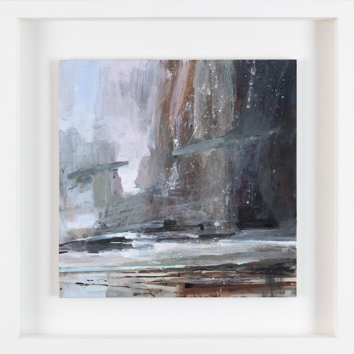 &#39;Rain at Polzeath&#39; acrylic original by Andrew Jago, available at Padstow Gallery, Cornwall