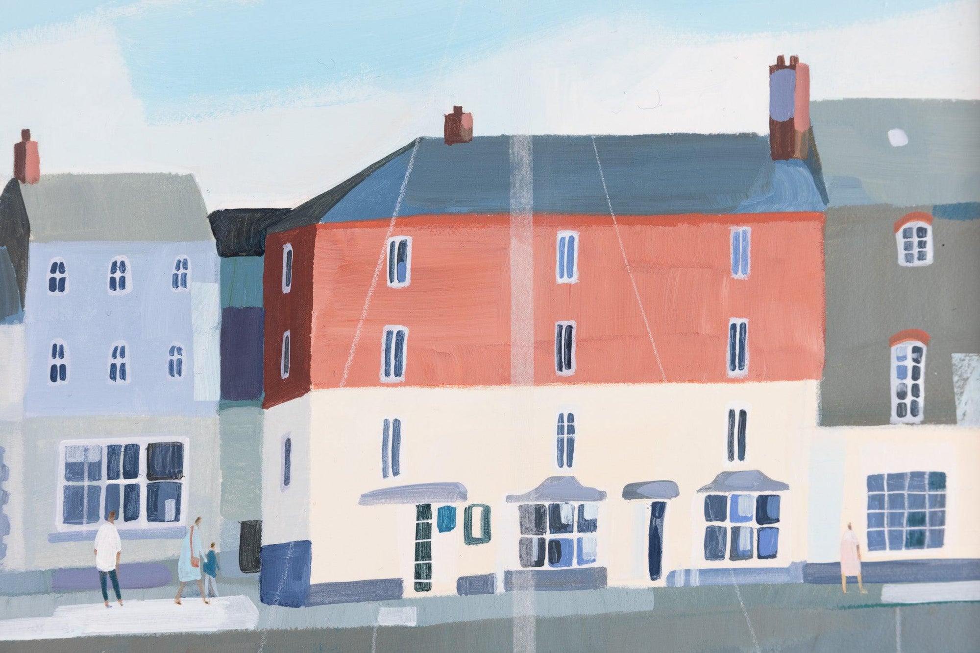'Padstow South Quay' a mixed media original by Claire Henley, available at Padstow Gallery, Cornwall