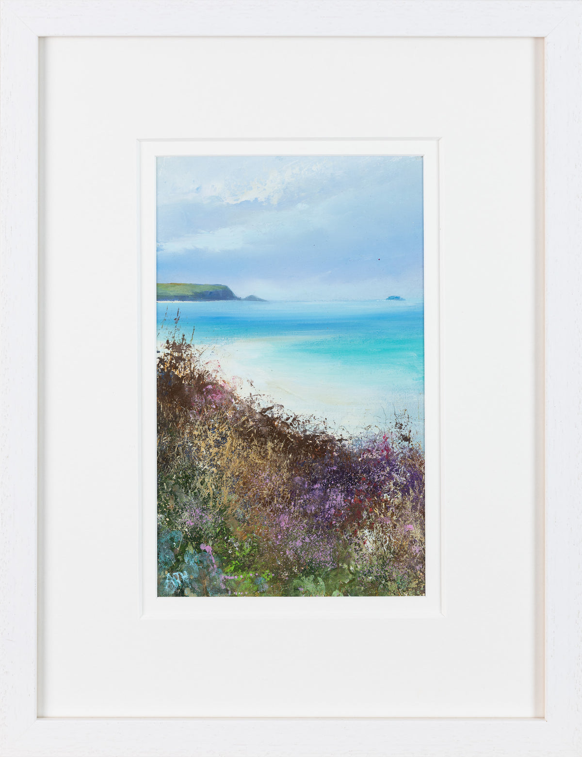 &#39;Warm Autumn Colours, Daymer Bay&#39; oil on paper original by Amanda Hoskin, available at Padstow Gallery, Cornwall