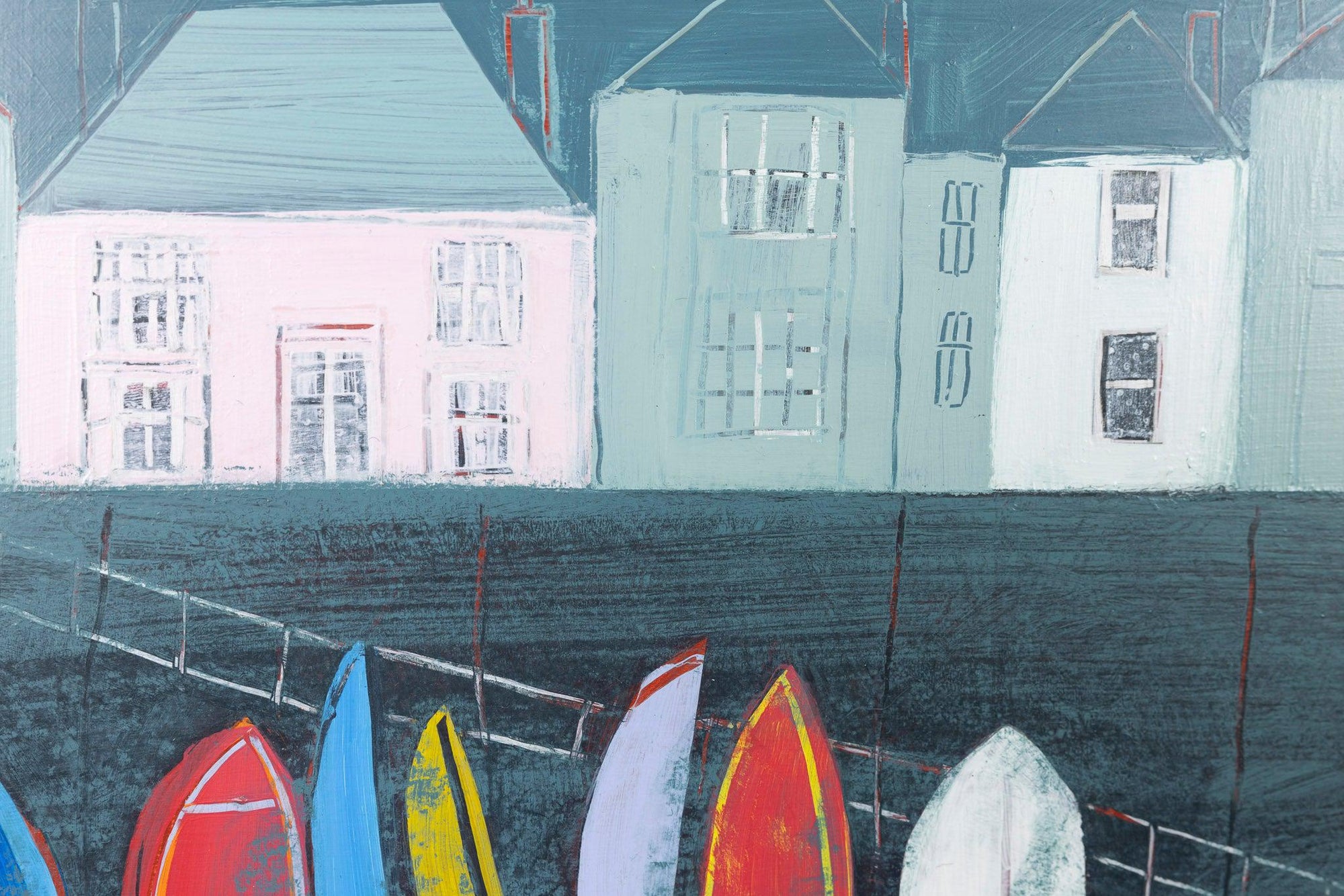 Chasing Seagulls, by Emma Dunbar, available from Padstow Gallery, Cornwall