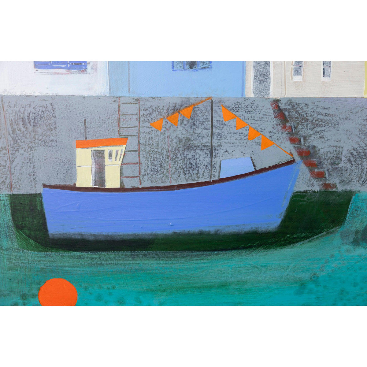 Quayside Ramble, by Emma Dunbar, available from Padstow Gallery, Cornwall