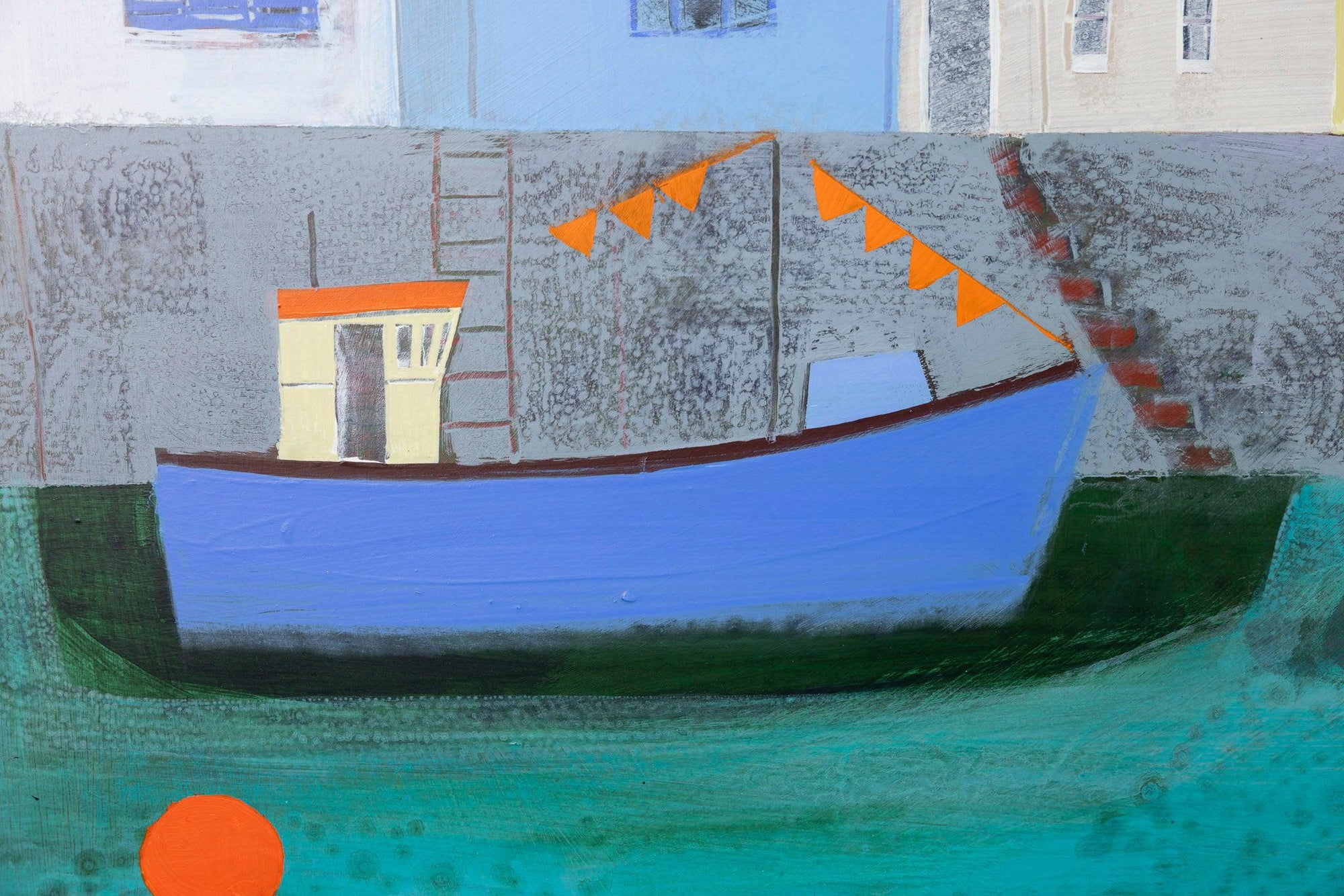 Quayside Ramble, by Emma Dunbar, available from Padstow Gallery, Cornwall