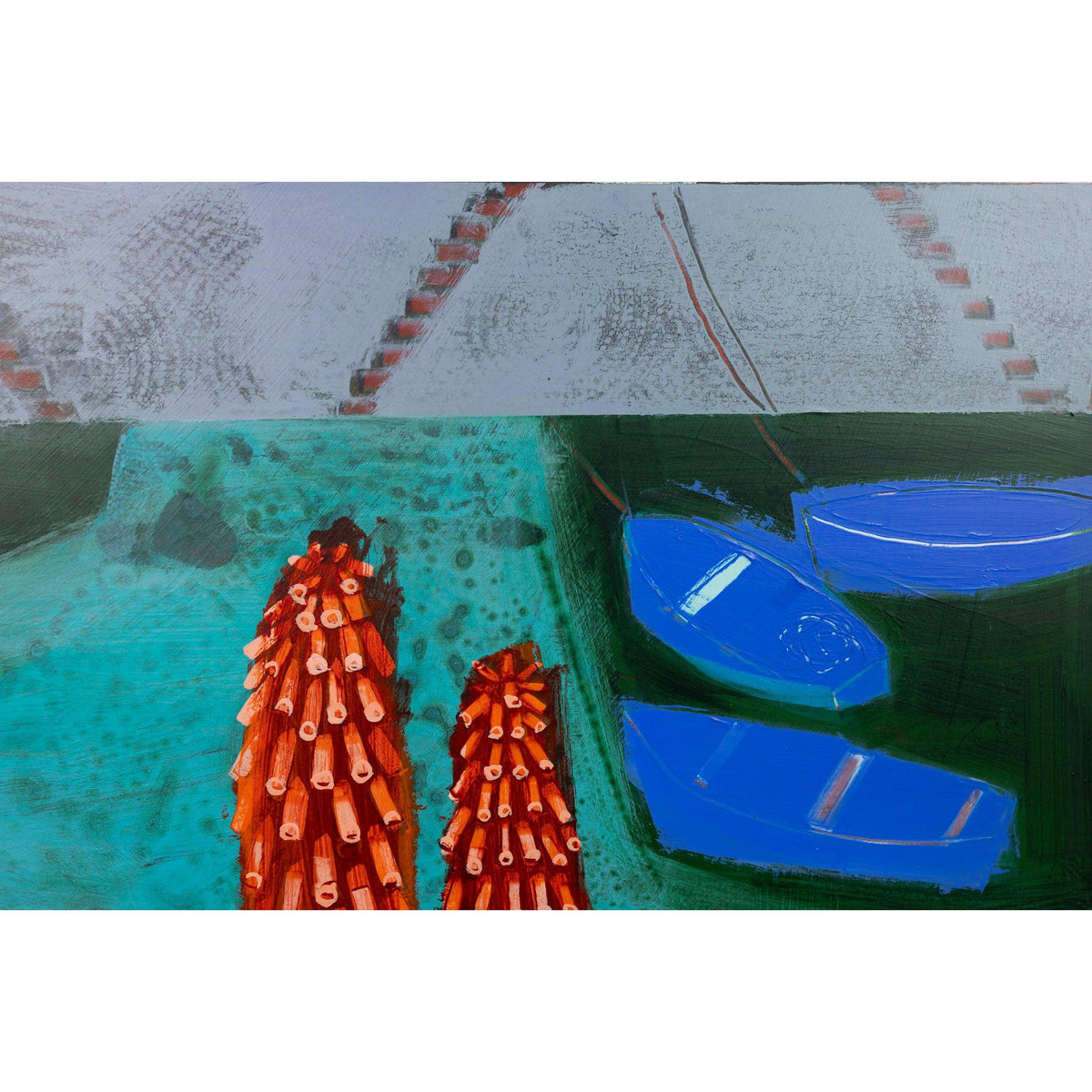 Quayside Ramble, by Emma Dunbar, available from Padstow Gallery, Cornwall