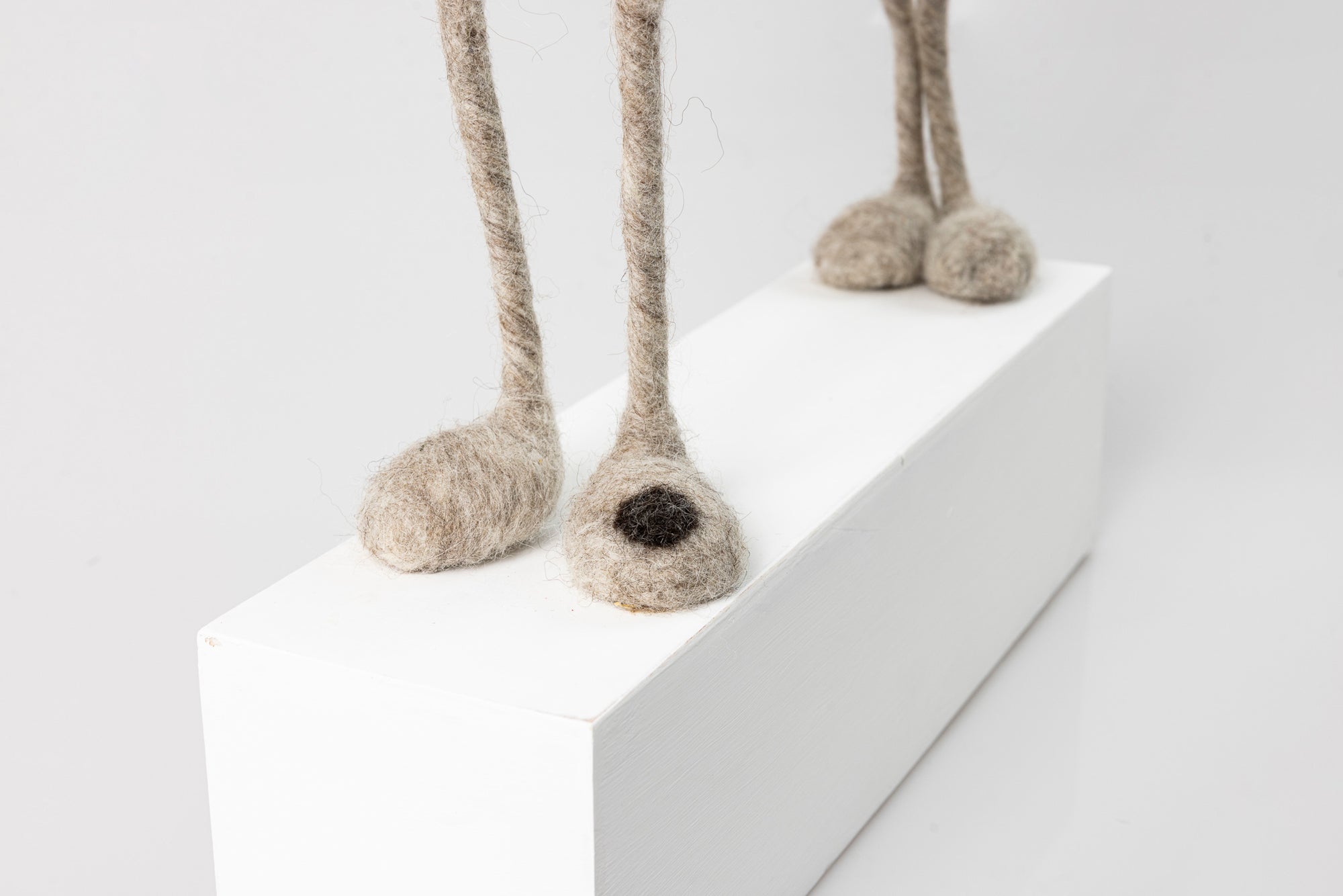 'Razor' needlefelt character dog by Kate Toms, available at Padstow Gallery, Cornwall