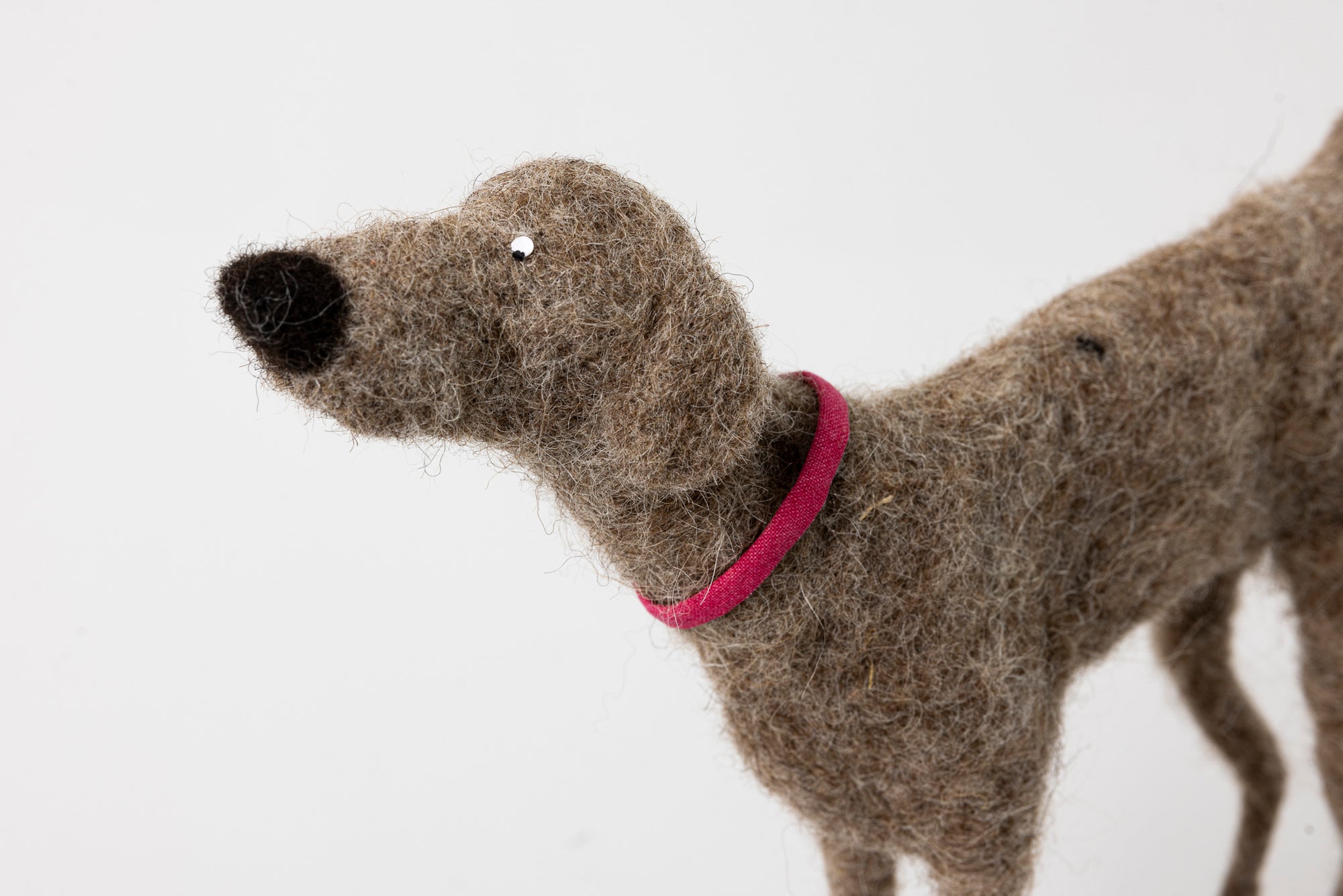 'Good Boy' needlefelt character dog by Kate Toms, available at Padstow Gallery, Cornwall