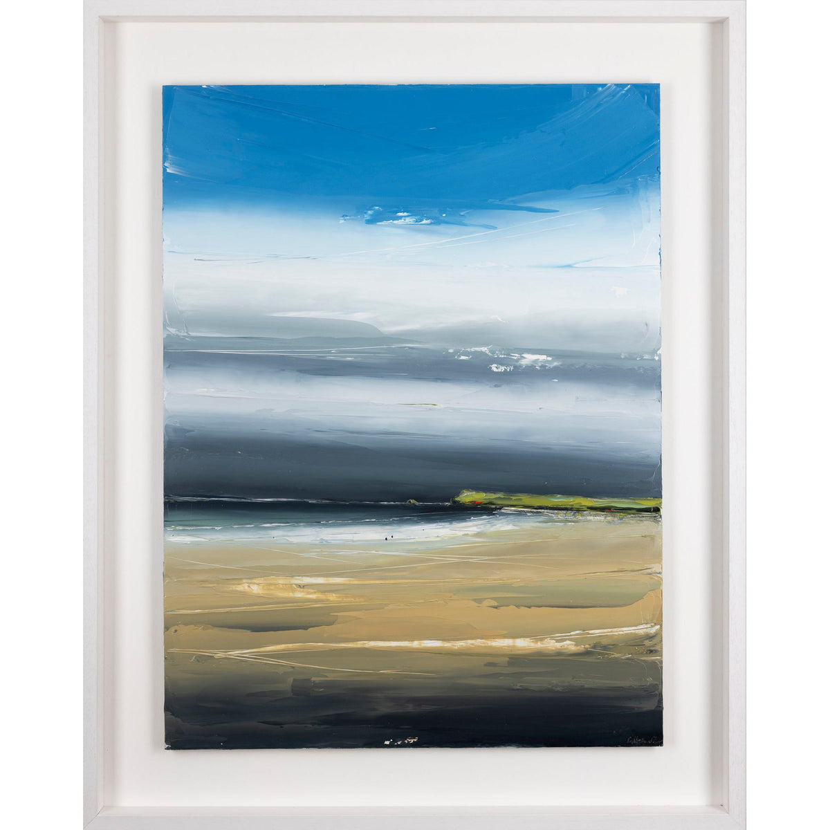 Towards Baby Bay, Polzeath oil original painting by Georgia Hart, available at Padstow Gallery, Cornwall