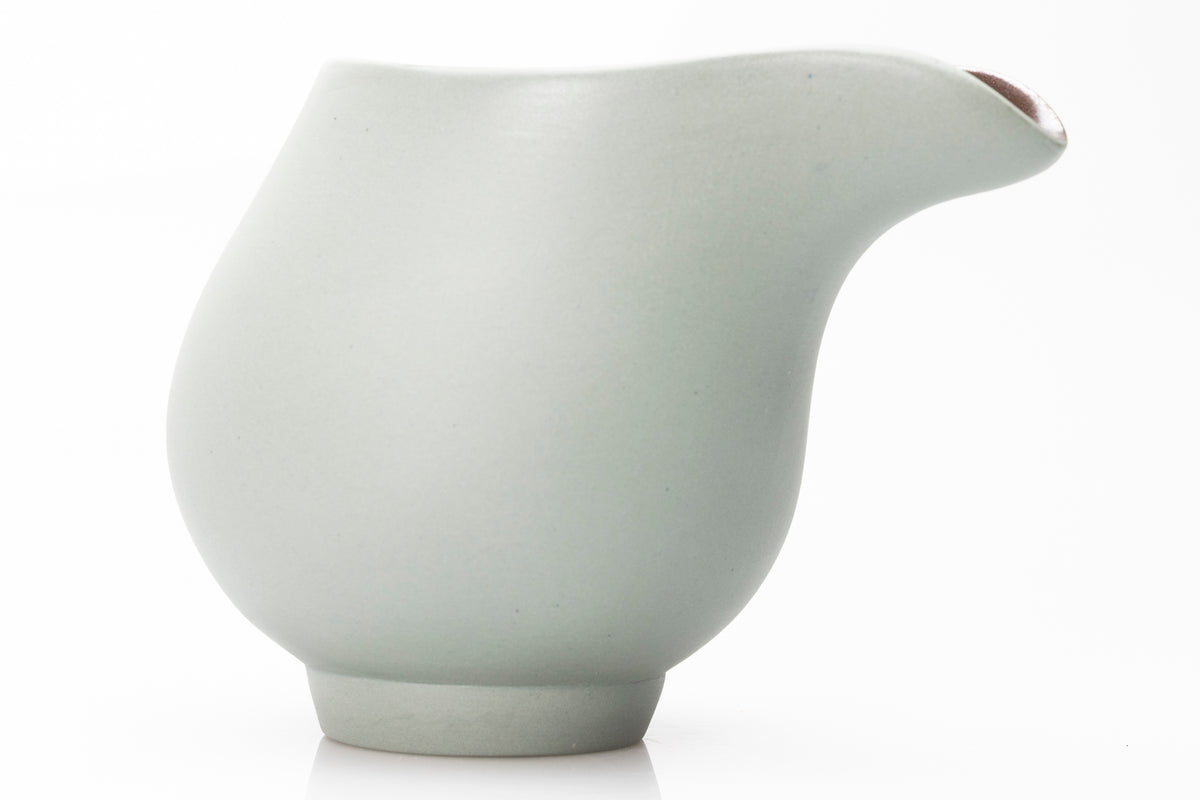 Sage green flow jug by Kate Schuricht ceramics, available at Padstow Gallery Cornwall
