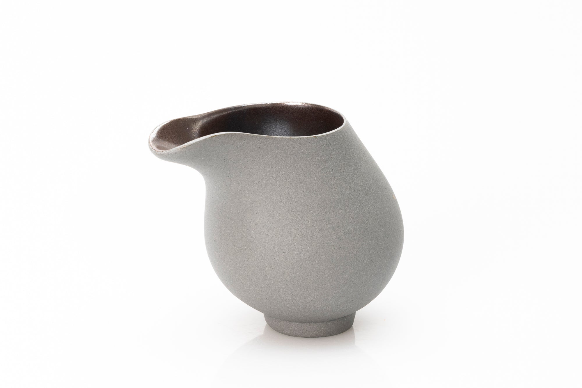 Charcoal Grey flow jug by Kate Schuricht ceramics, available at Padstow Gallery Cornwall