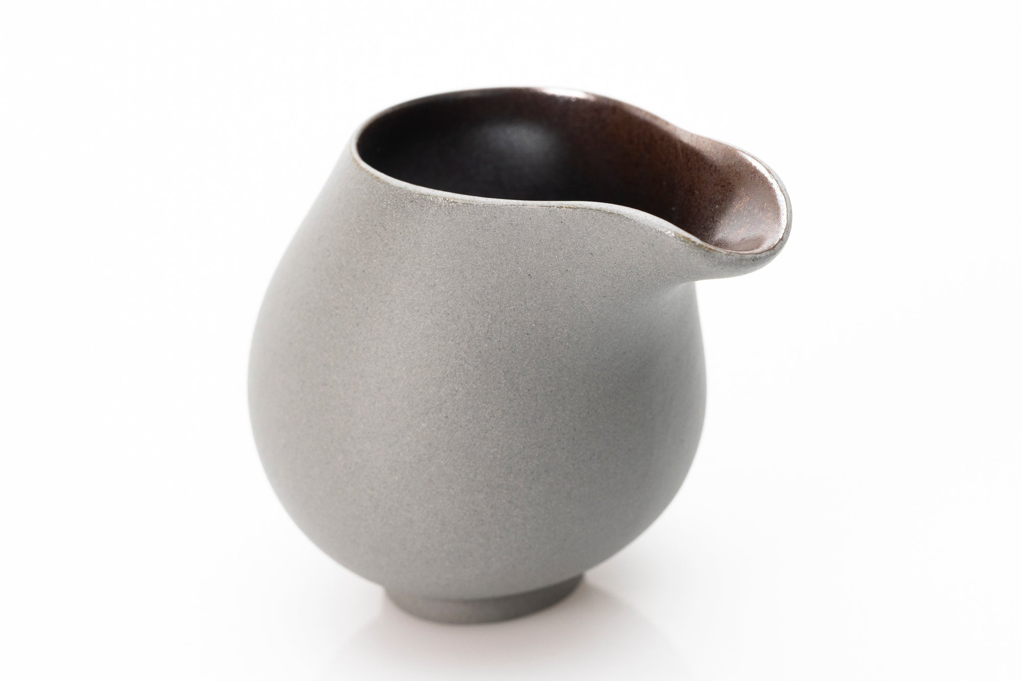Charcoal Grey flow jug by Kate Schuricht ceramics, available at Padstow Gallery Cornwall
