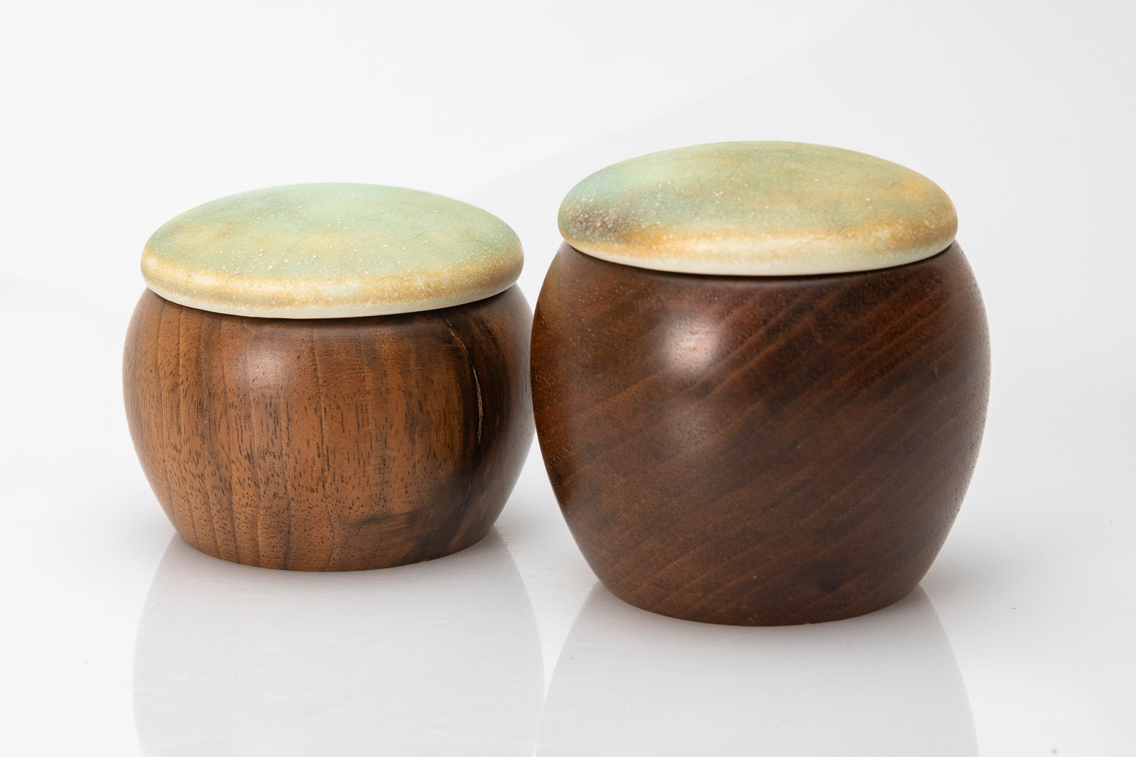 Walnut wave pot by Kate Schuricht ceramics, available at Padstow Gallery Cornwall