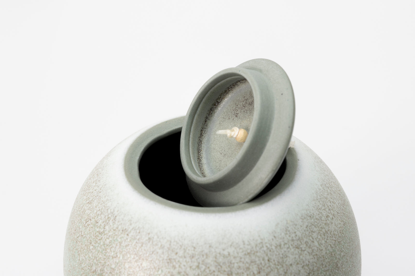 Lunar Stoneware Sphere pot by Kate Schuricht ceramics, available at Padstow Gallery Cornwall