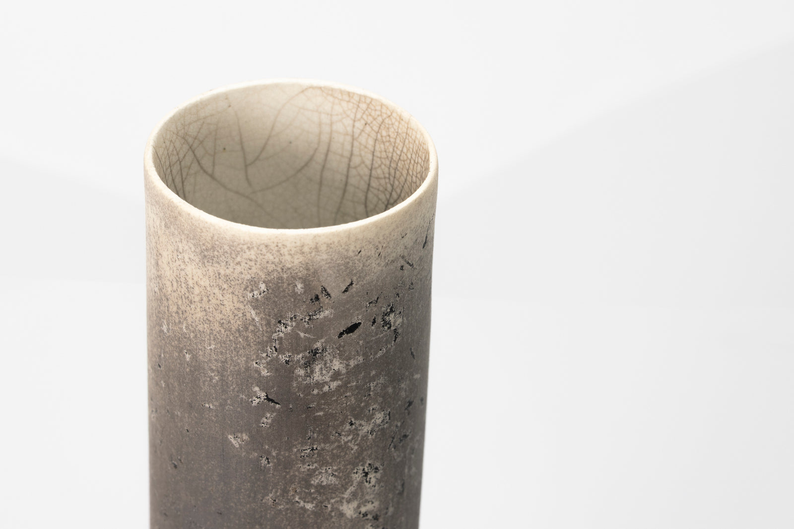 Raku vessel by Kate Schuricht ceramics, available at Padstow Gallery Cornwall