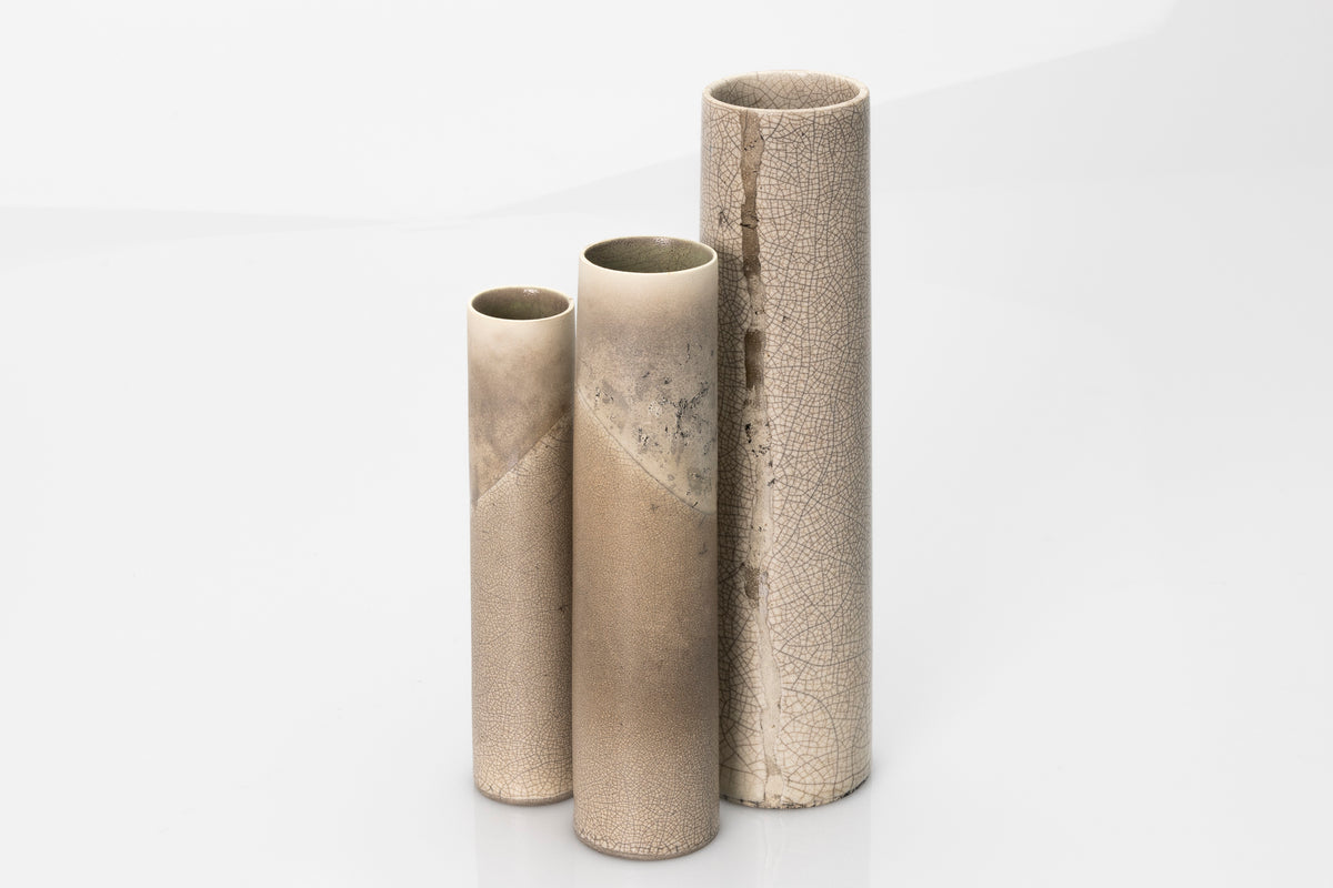 Raku vessel by Kate Schuricht ceramics, available at Padstow Gallery Cornwall