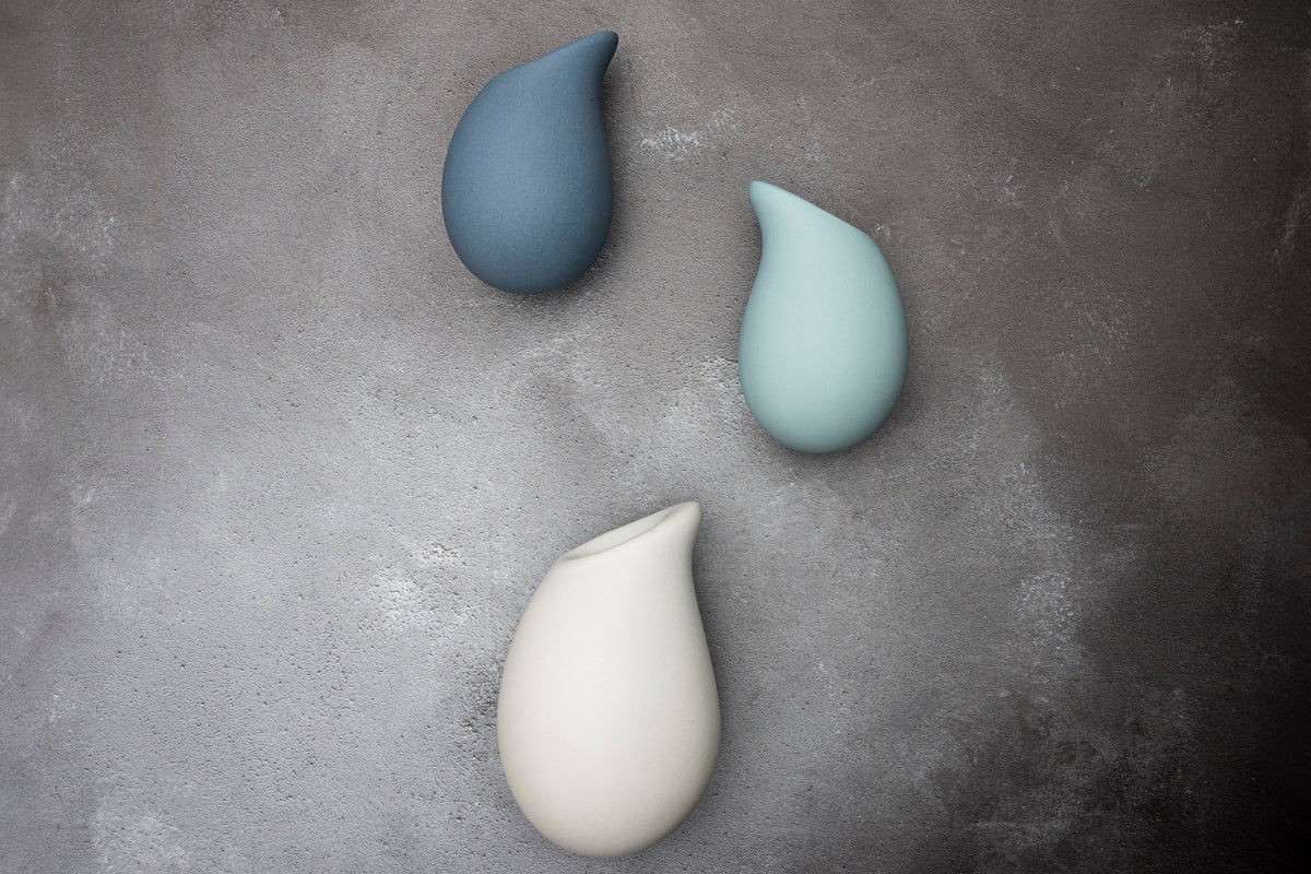 Droplet Wall Vase by Kate Schuricht ceramics, available at Padstow Gallery Cornwall