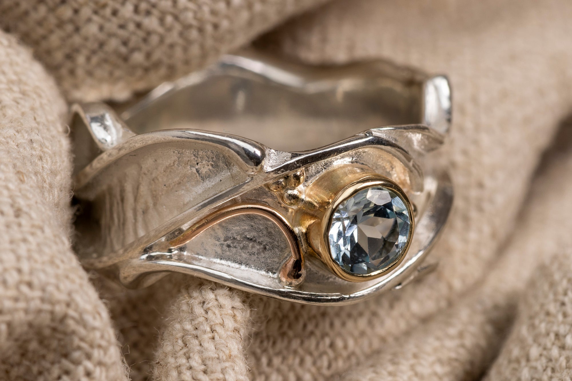 LG129 Topaz Ring Size O 1/2 by Les Grimshaw available at Padstow Gallery Cornwall