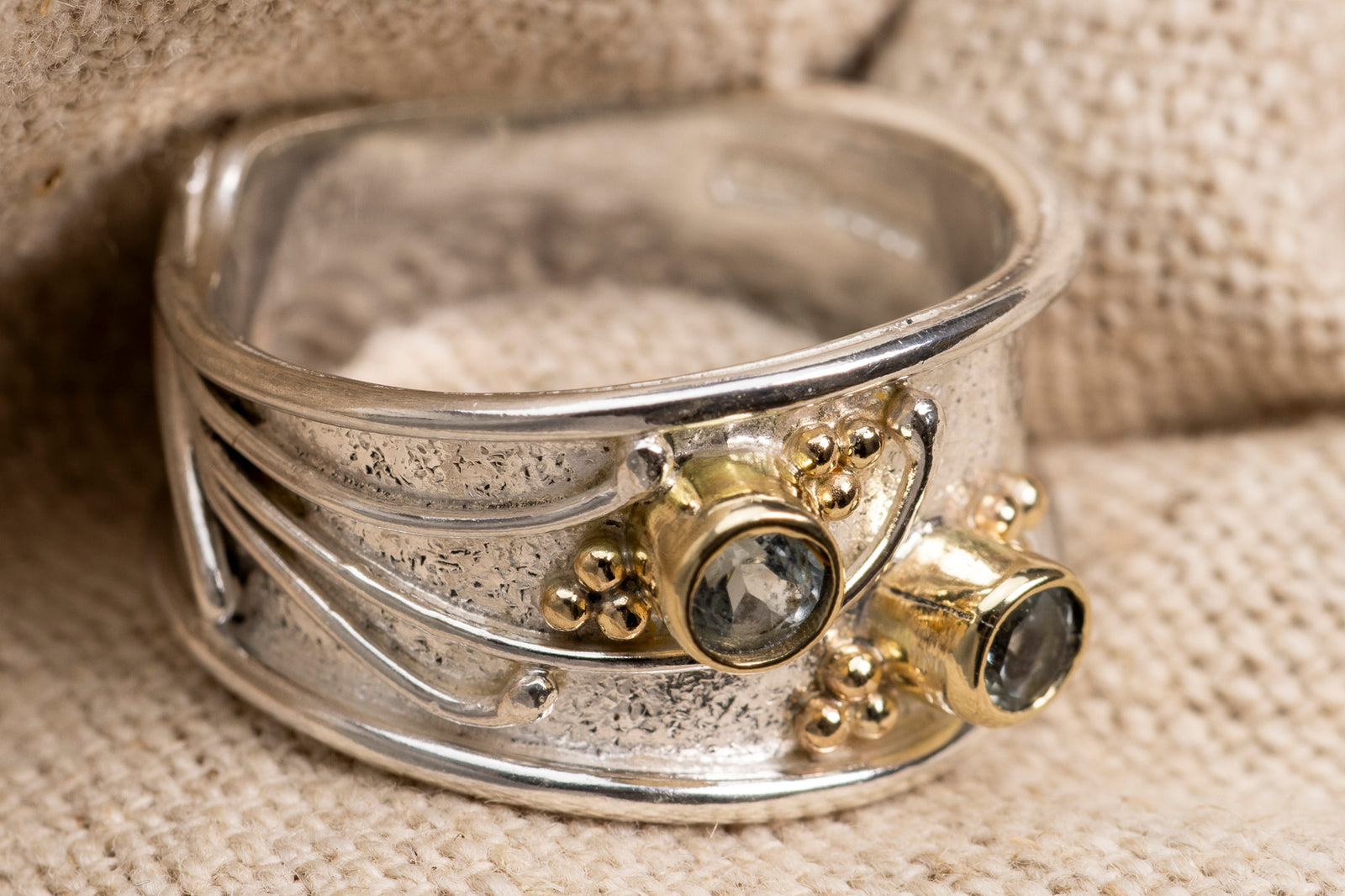 LG 134 Topaz Ring Size P by Les Grimshaw available at Padstow Gallery Cornwall