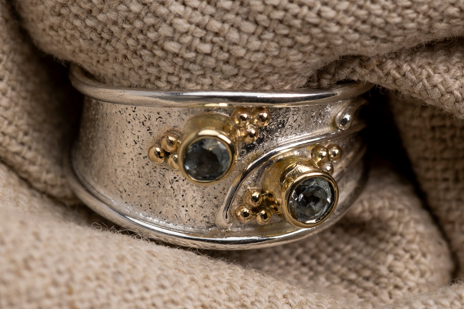 LG 134 Topaz Ring Size P by Les Grimshaw available at Padstow Gallery Cornwall