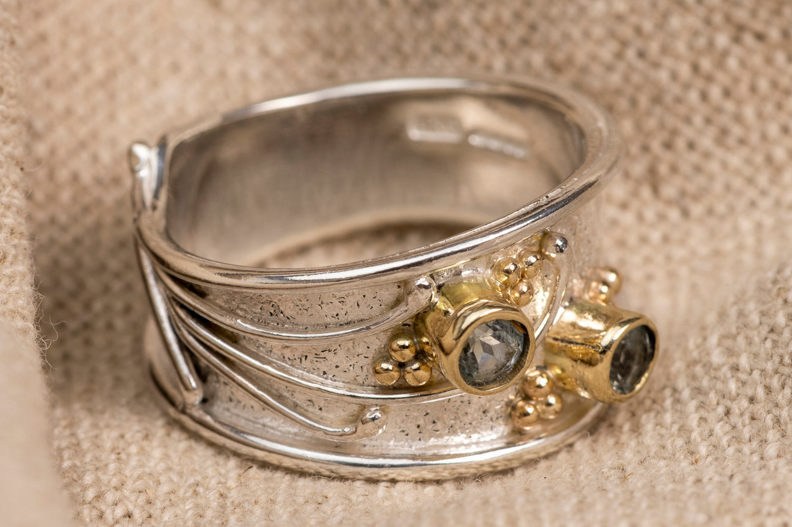 LG 134 Topaz Ring Size P by Les Grimshaw available at Padstow Gallery Cornwall