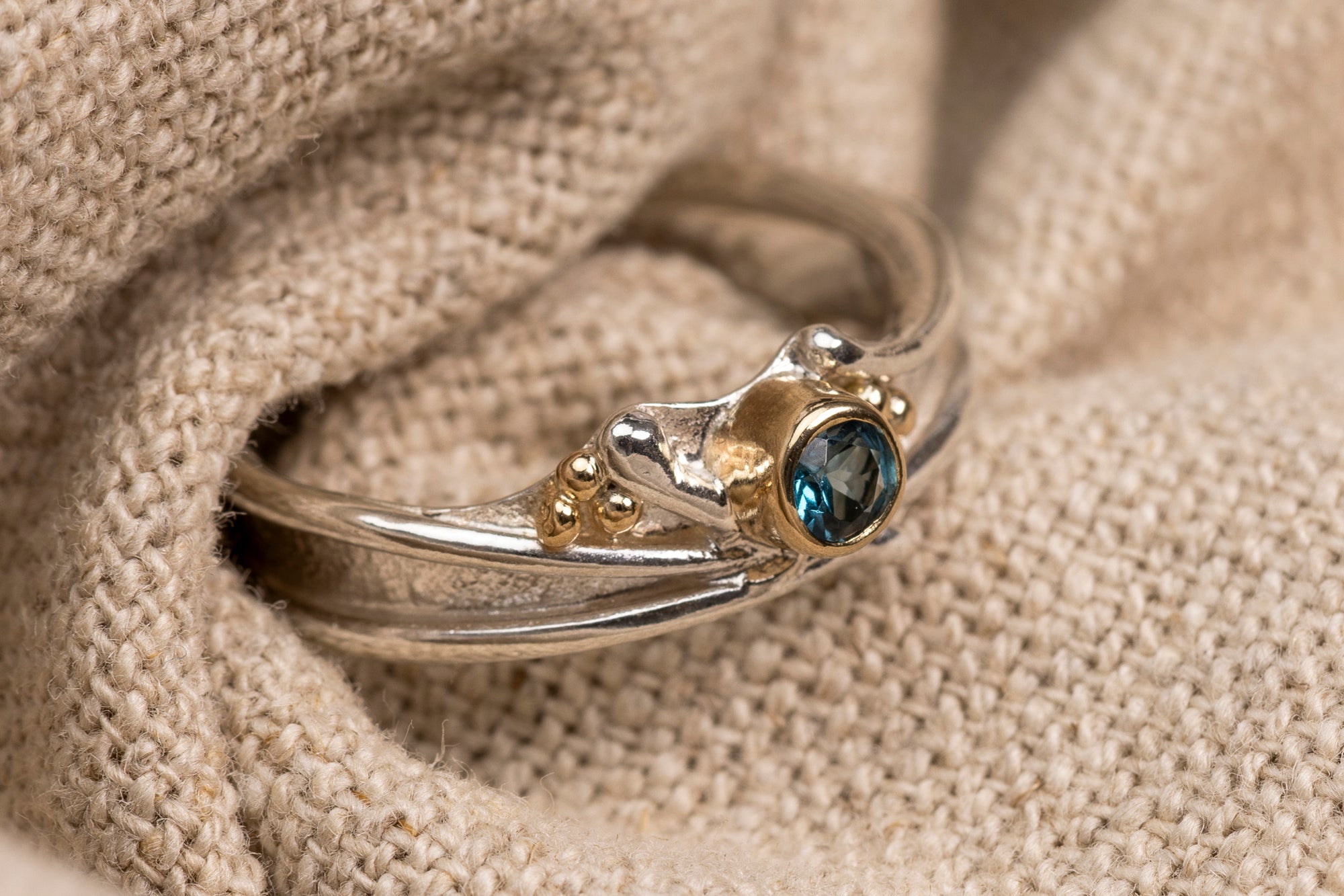LG132 Topaz Ring Size L 1/2 by Les Grimshaw available at Padstow Gallery Cornwall
